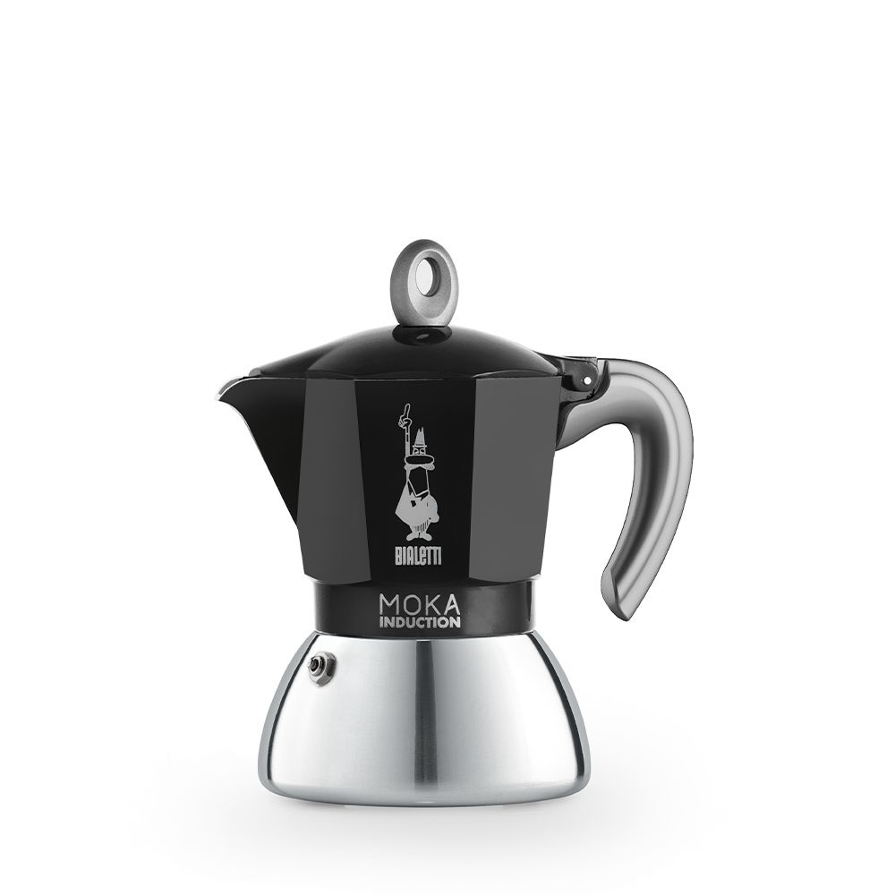 Bialetti - Espressokocher Moka Induktion, 4 Tassen - schwarz