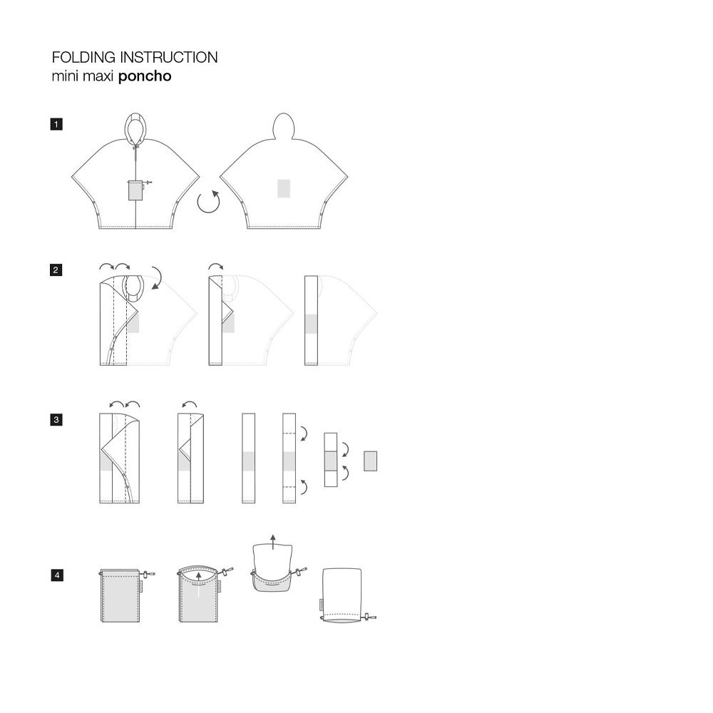 reisenthel - mini maxi poncho - signature black reisenthel - mini maxi poncho - signature black