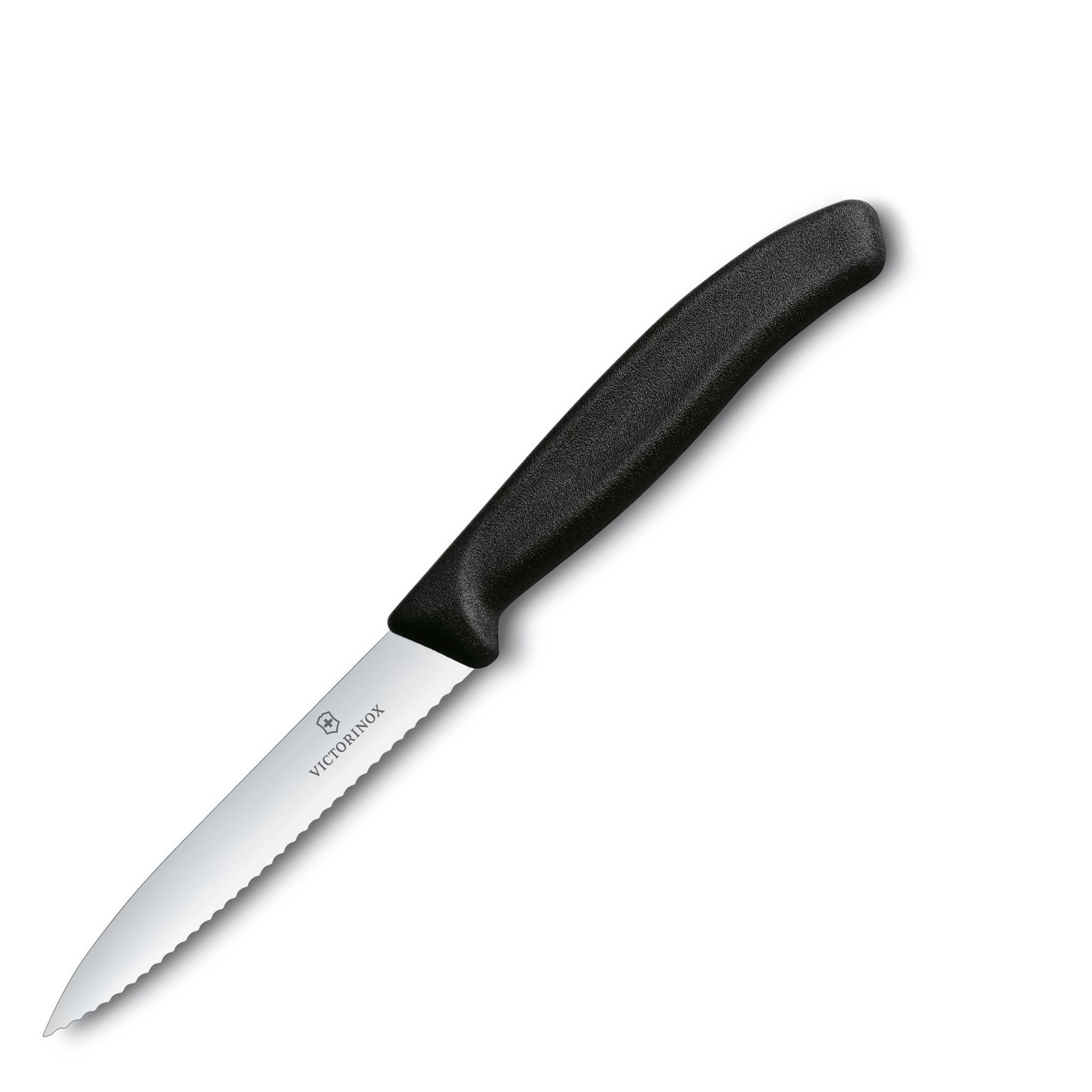 Victorinox - Swiss Classic Gemüsemesser Wellenschliff Klinge 10 cm schwarz