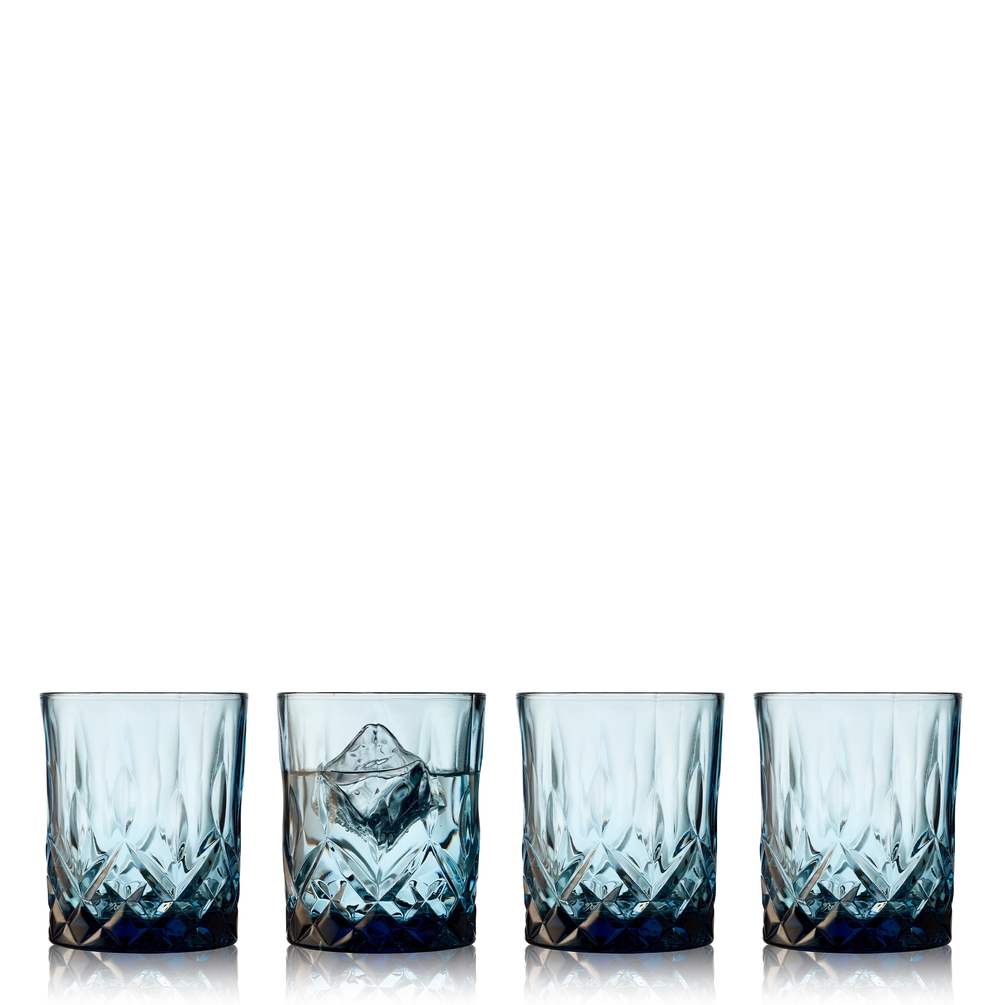 Lyngby Glas -Sorrento - Whiskyglas - 4 Stck. - Blau