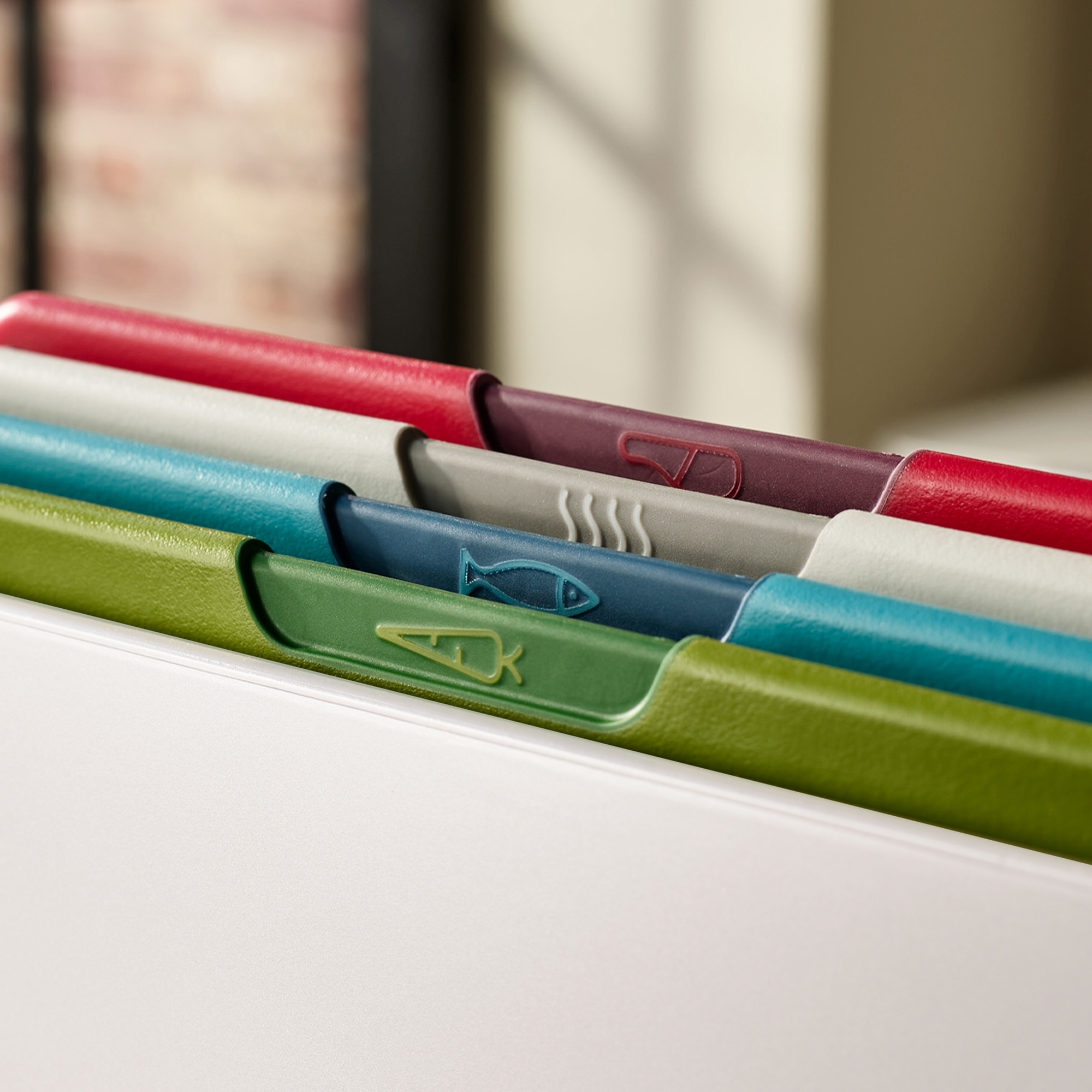 Joseph Joseph - Folio™ Icon 4-piece Chopping Board Set Regular - White Joseph Joseph - Folio™ Icon 4-piece Chopping Board Set Regular - White