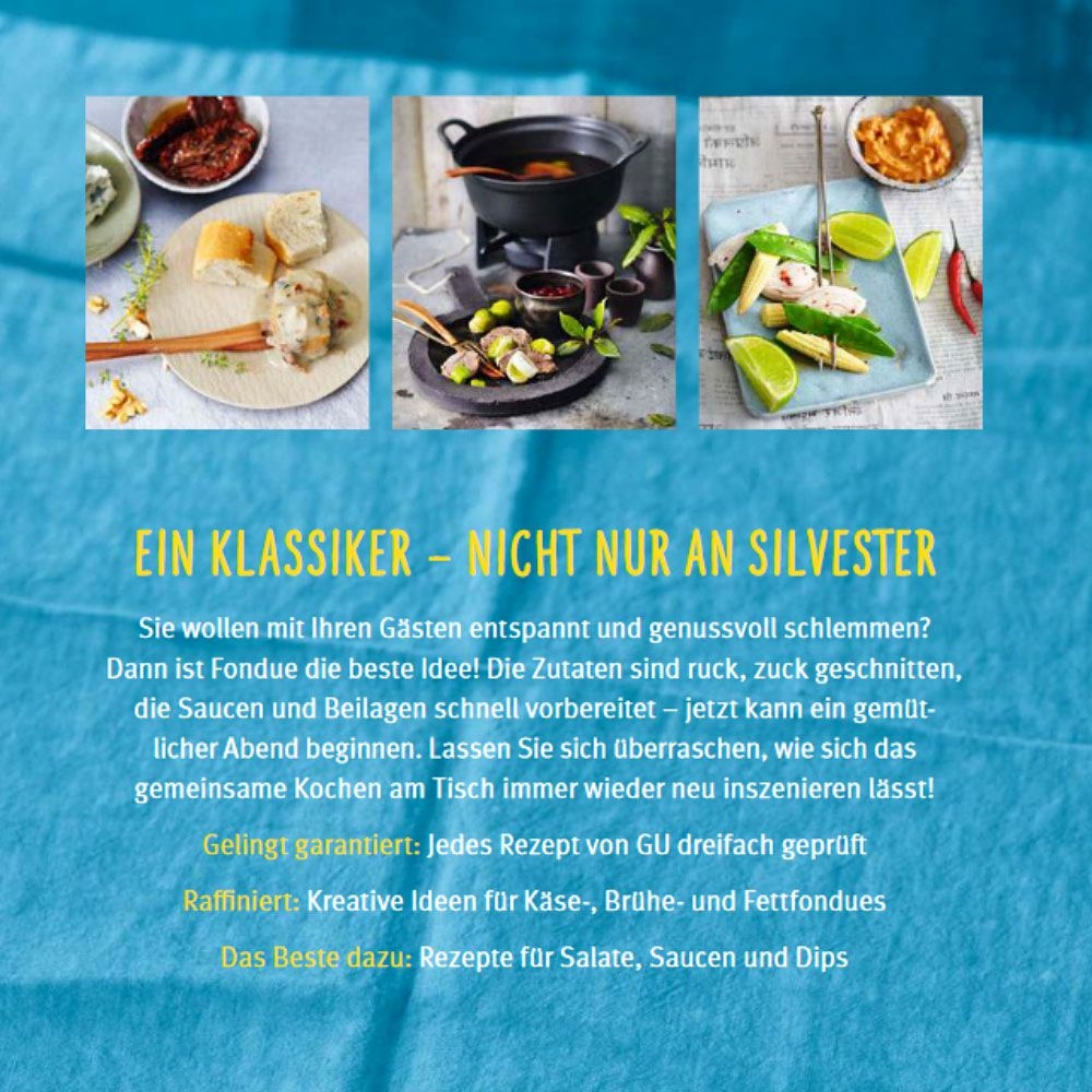 GU -  Fondues - Fein aufgegabelt - written in german GU -  Fondues - Fein aufgegabelt - written in german