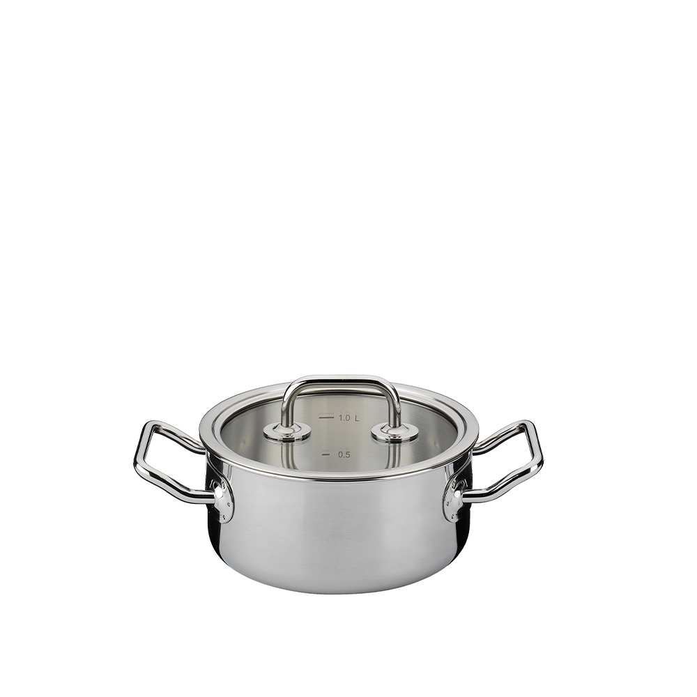 Spring - frying pan with glass lid 16 cm BRIGADE BASIC Spring - frying pan with glass lid 16 cm BRIGADE BASIC