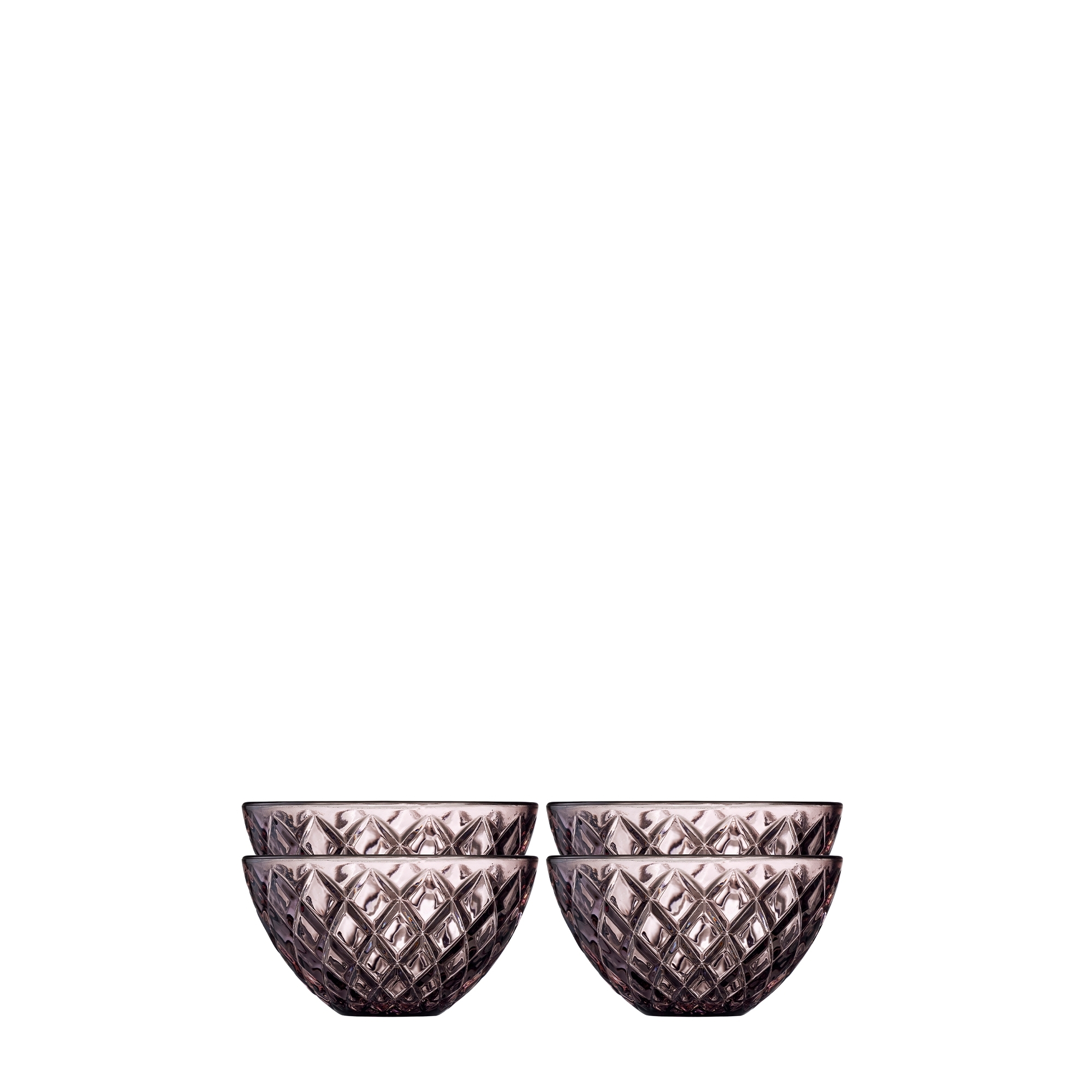 Lyngby Glas -Sorrento - Schale - Pink - 4 Stck.