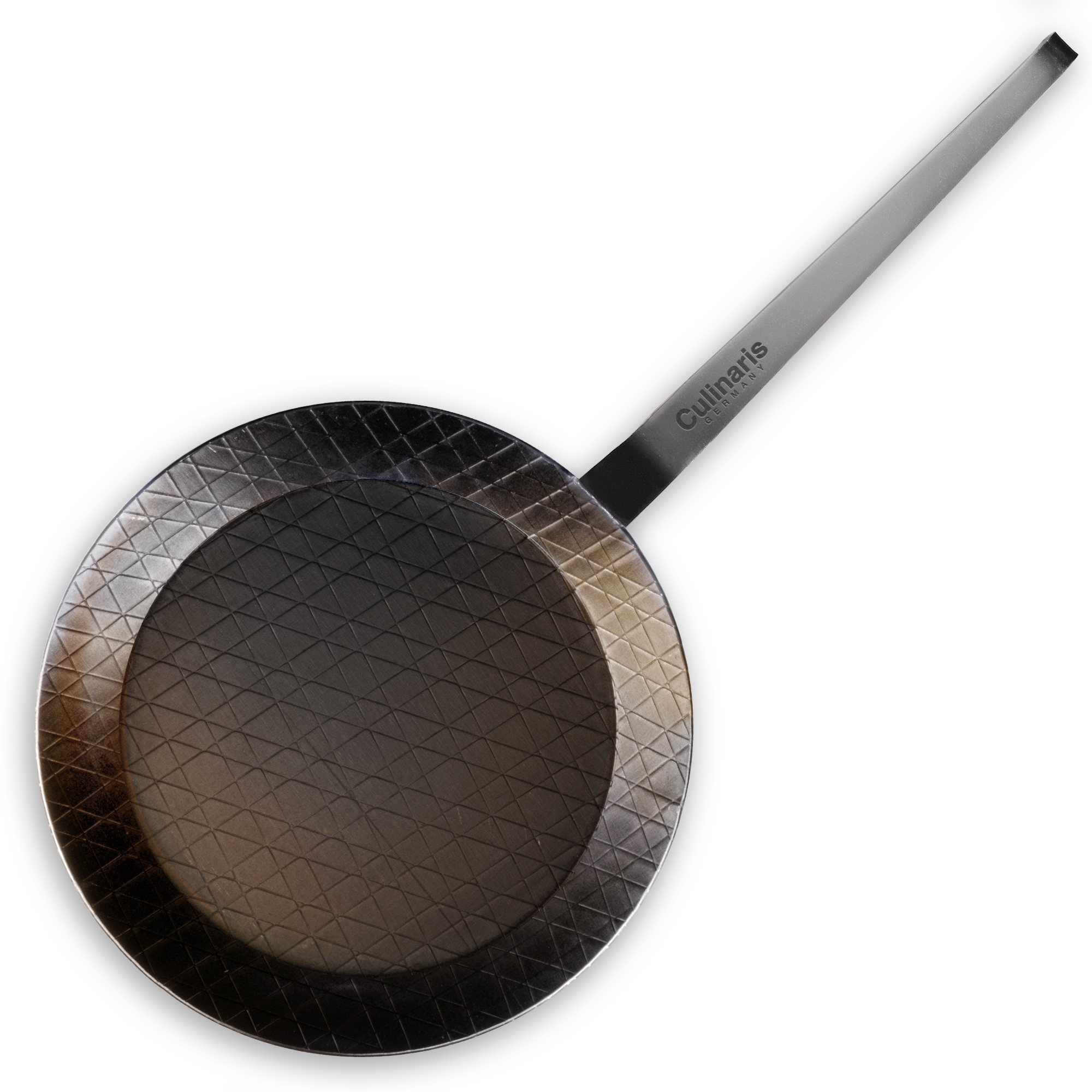 Forge iron frying pan with handle by Culinatis
