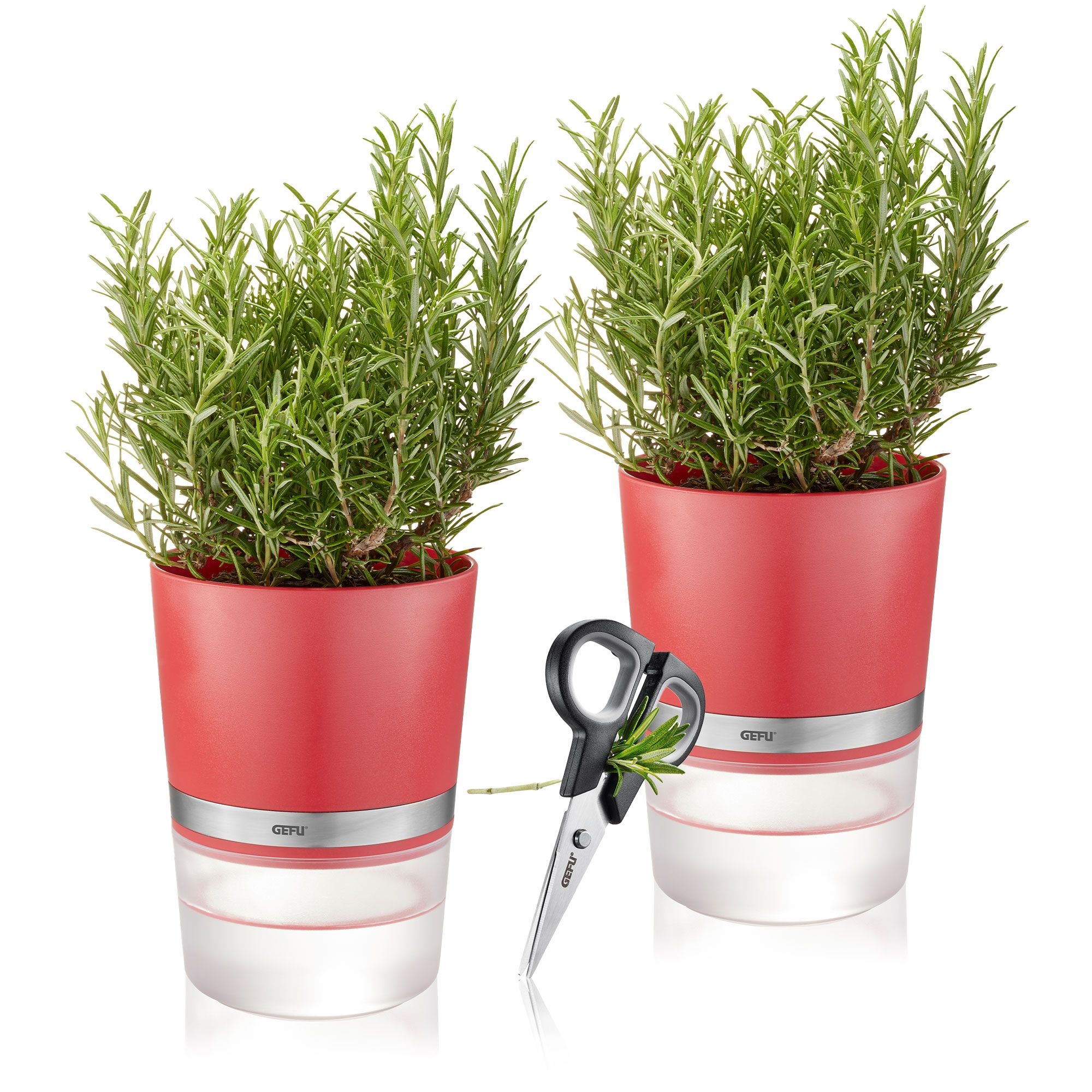 Gefu - 2 herb pot + herb scissors BOTANICO Gefu - 2 herb pot + herb scissors BOTANICO