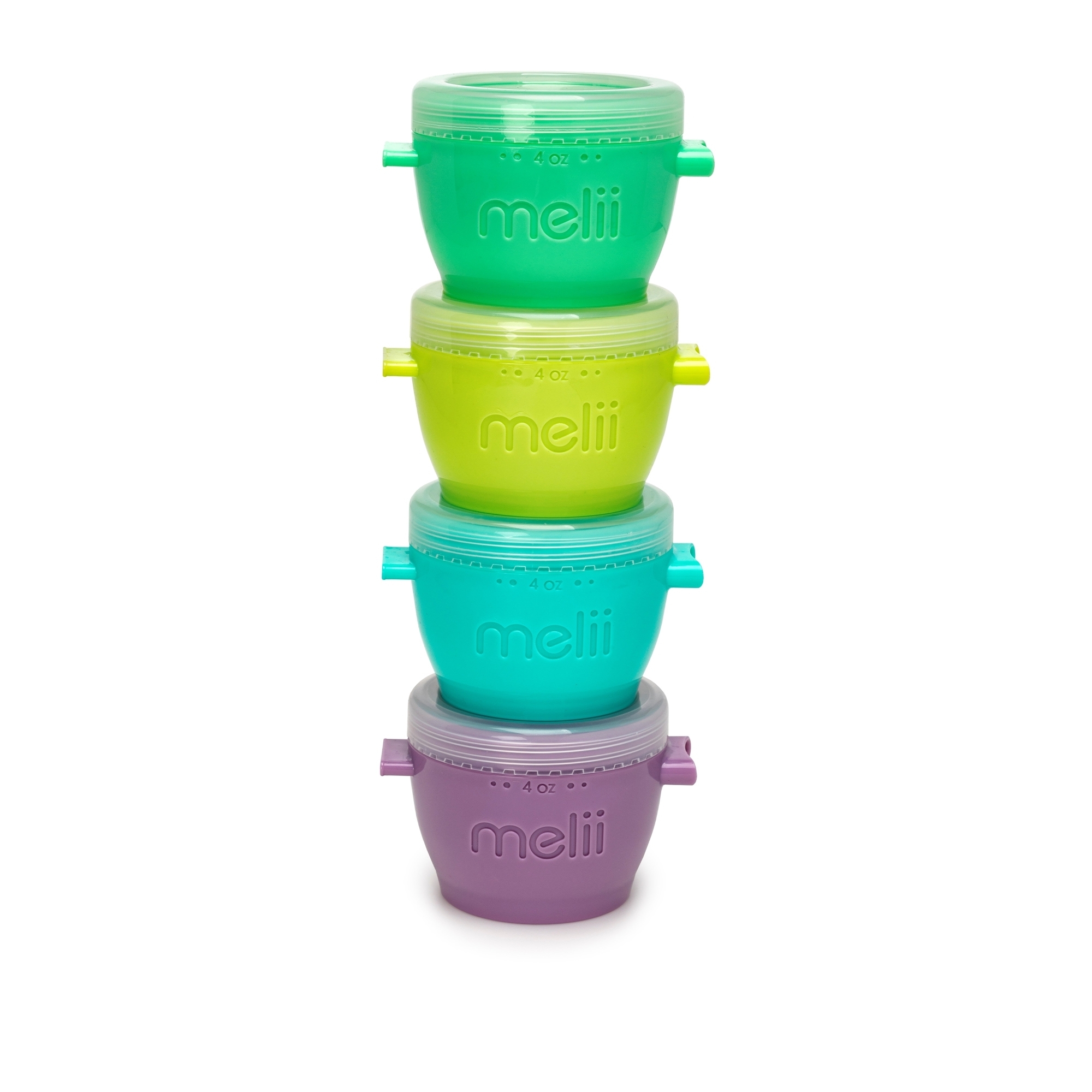 melii - Snack-Behälter "Snap & Go" - 4er-Set je 118 ml, bunt melii - Snack-Behälter "Snap & Go" - 4er-Set je 118 ml, bunt