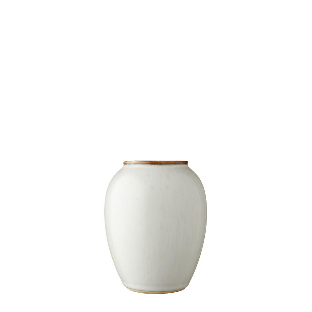 Bitz - Steingut Vase - 12,5 cm - Creme