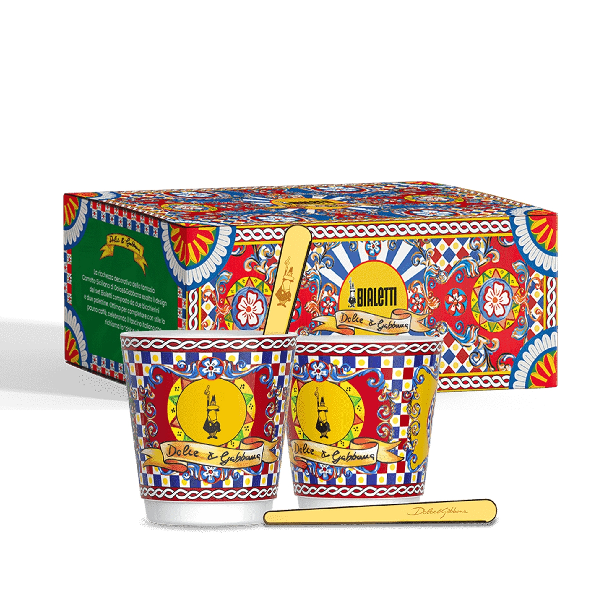 Bialetti - Espresso cup set 4 pieces, Dolce&Gabbana Carretto Siciliano