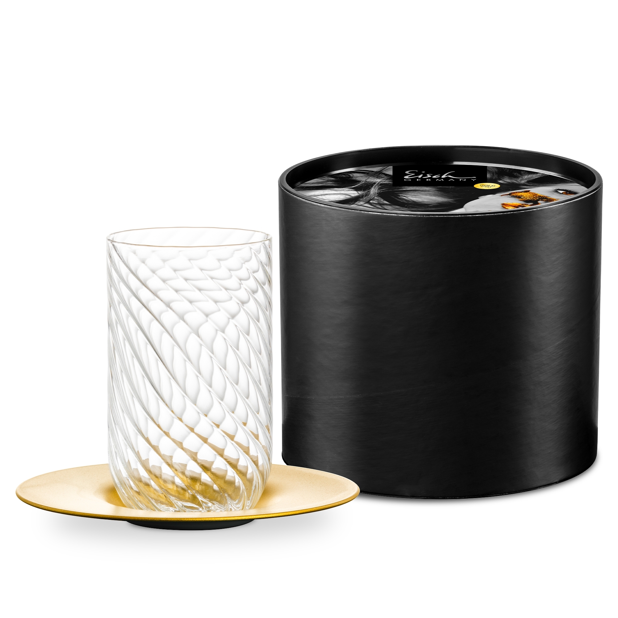 Eisch – TWIST Latte Macchiato-Set, gold