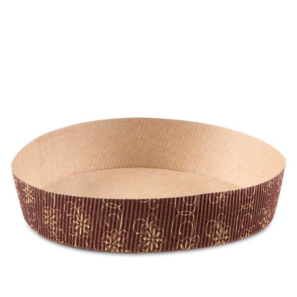 Städter - Paper baking pan Round - ø 17 cm / H 3,5 cm - brown - 4 pieces Städter - Paper baking pan Round - ø 17 cm / H 3,5 cm - brown - 4 pieces