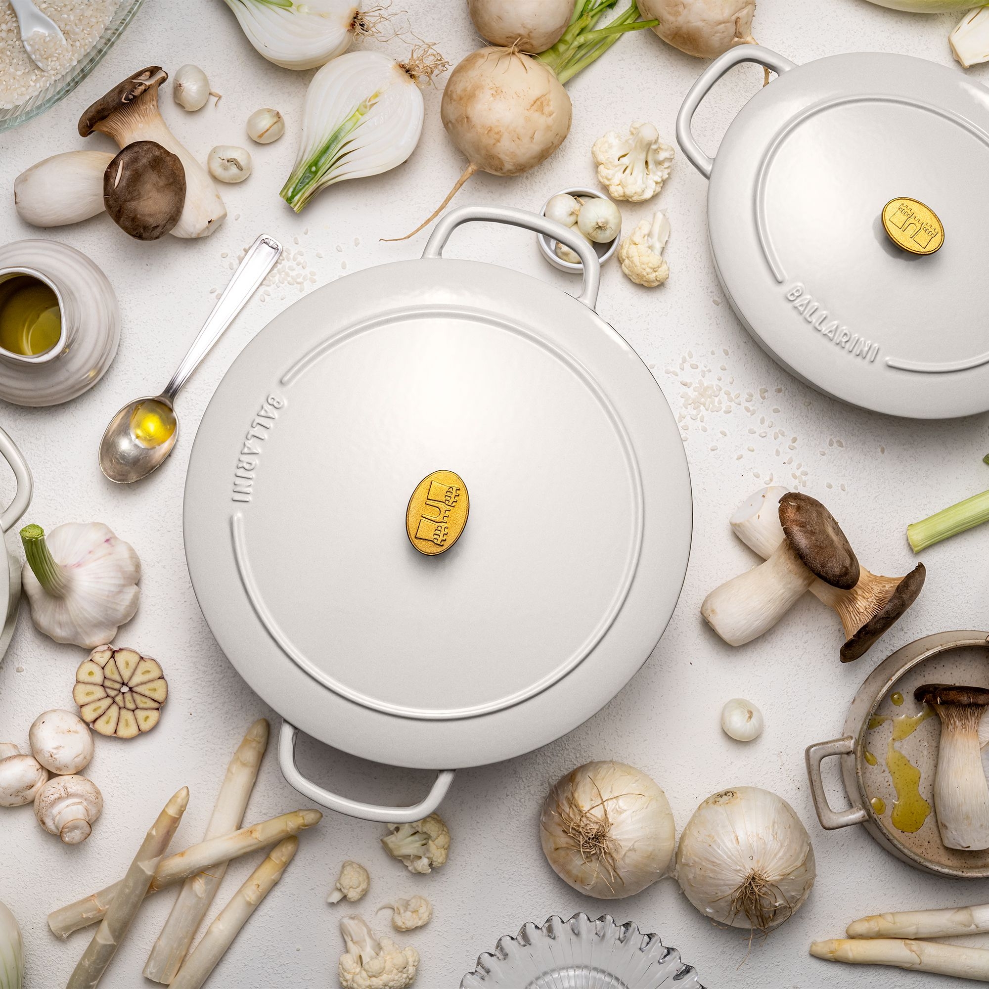 BALLARINI - Cocotte | Bellamonte | rund | 20 cm | Elfenbein BALLARINI - Cocotte | Bellamonte | rund | 20 cm | Elfenbein