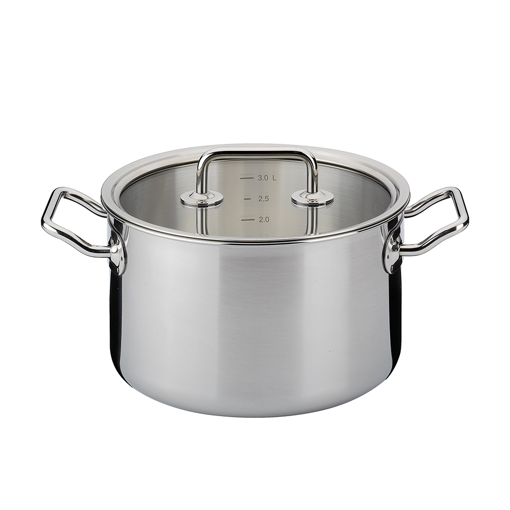 Spring - meat pot with glass lid BRIGADE BASIC Spring - meat pot with glass lid BRIGADE BASIC