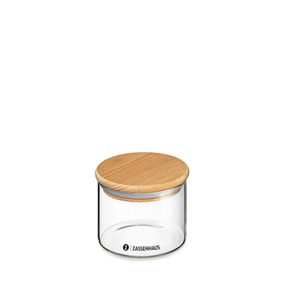 Zassenhaus - glass jar with wood lid