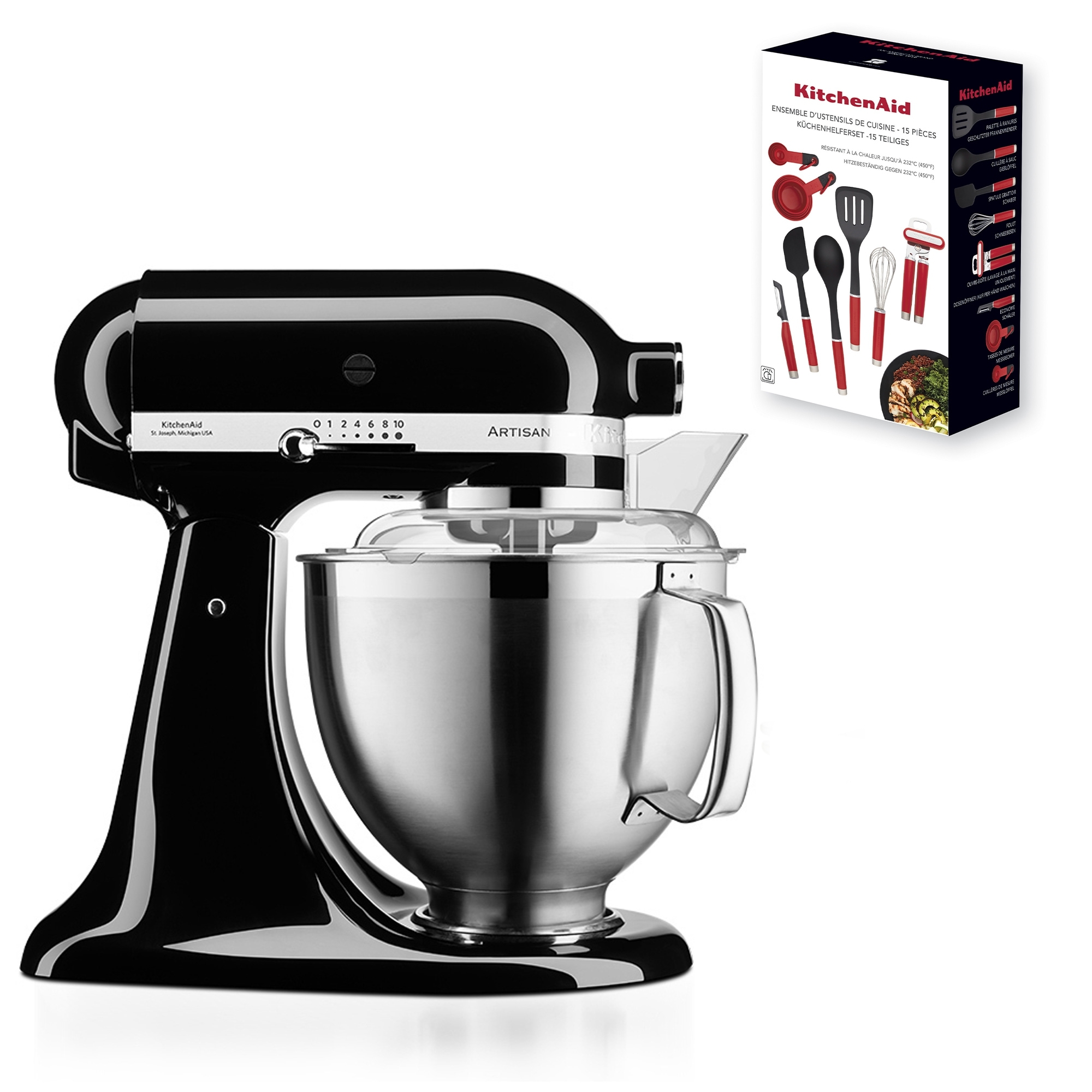 KitchenAid - Artisan Stand Mixer 5KSM185PS - Set - Onyx Black