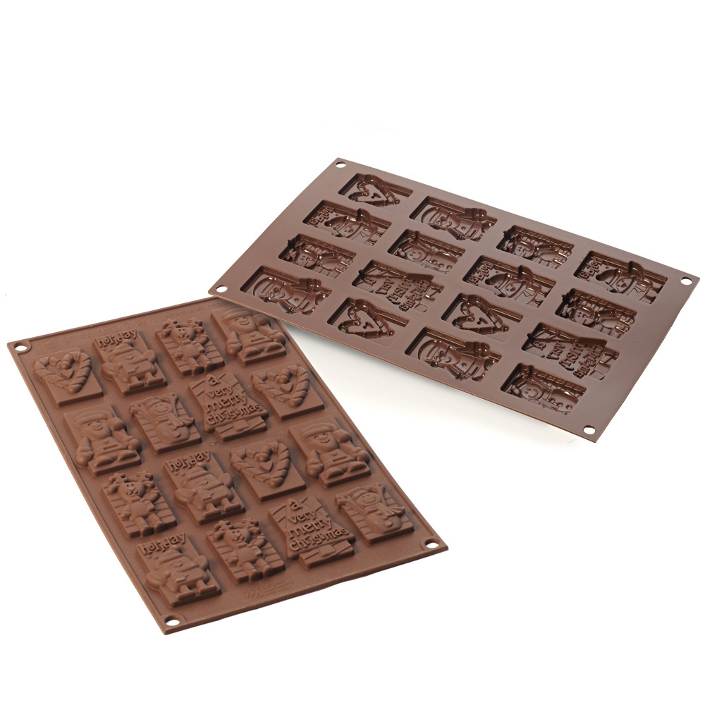 Silikomart - Schoko-Dekor-Set Weihnachten