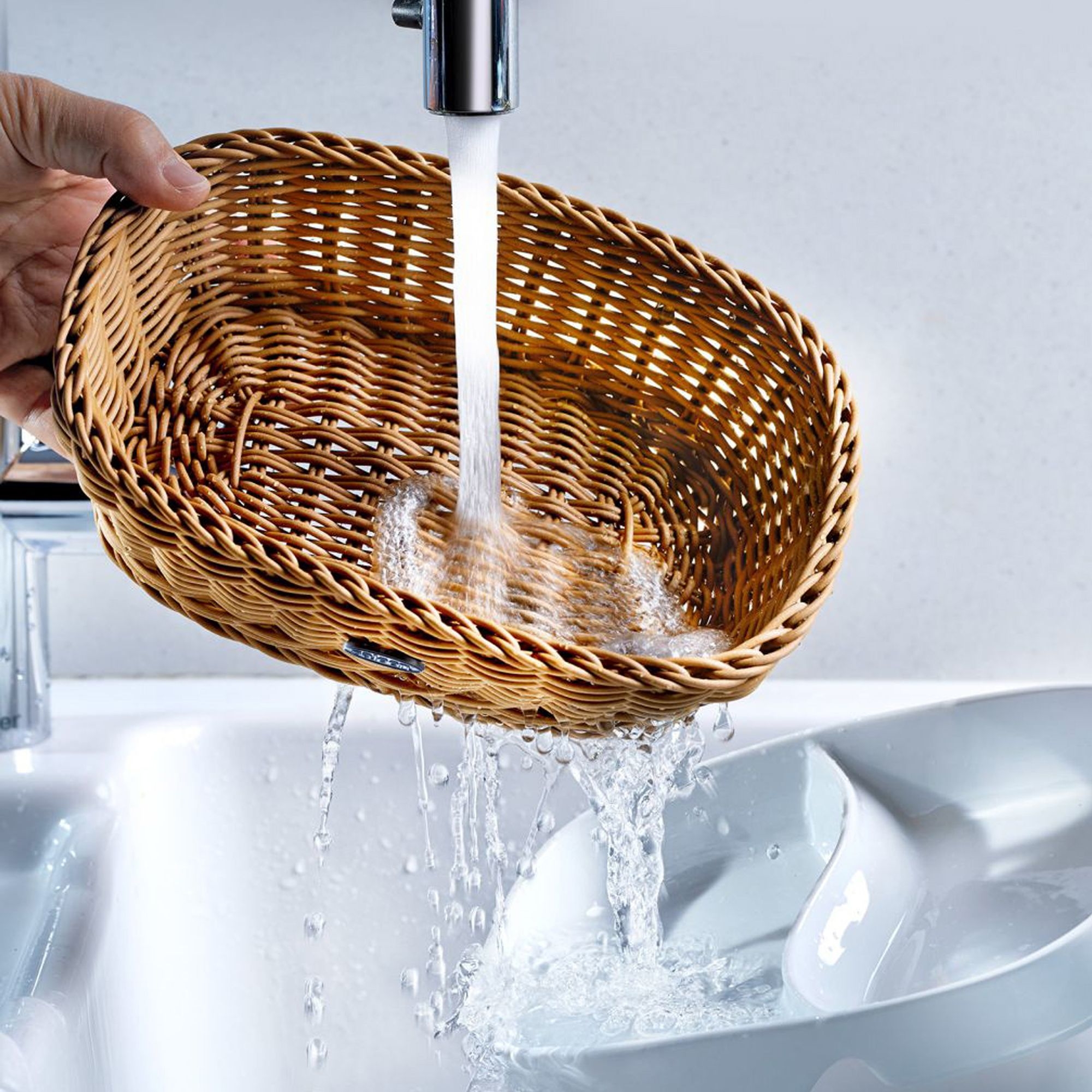 Westmark light beige rectangular basket, dishwasher-safe