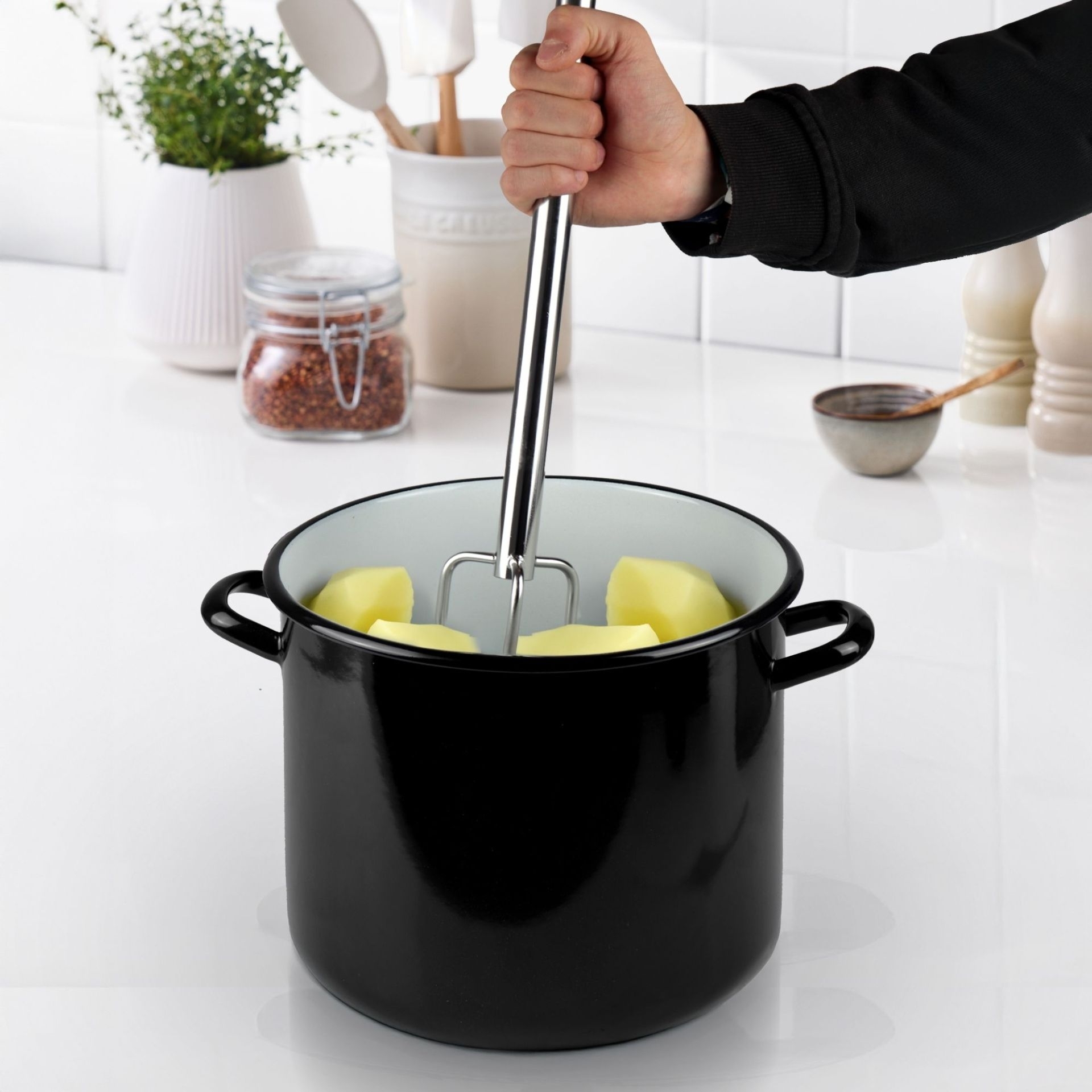 Kloßpresse klein + Presssack + Kartoffelstampfer | Culinaris