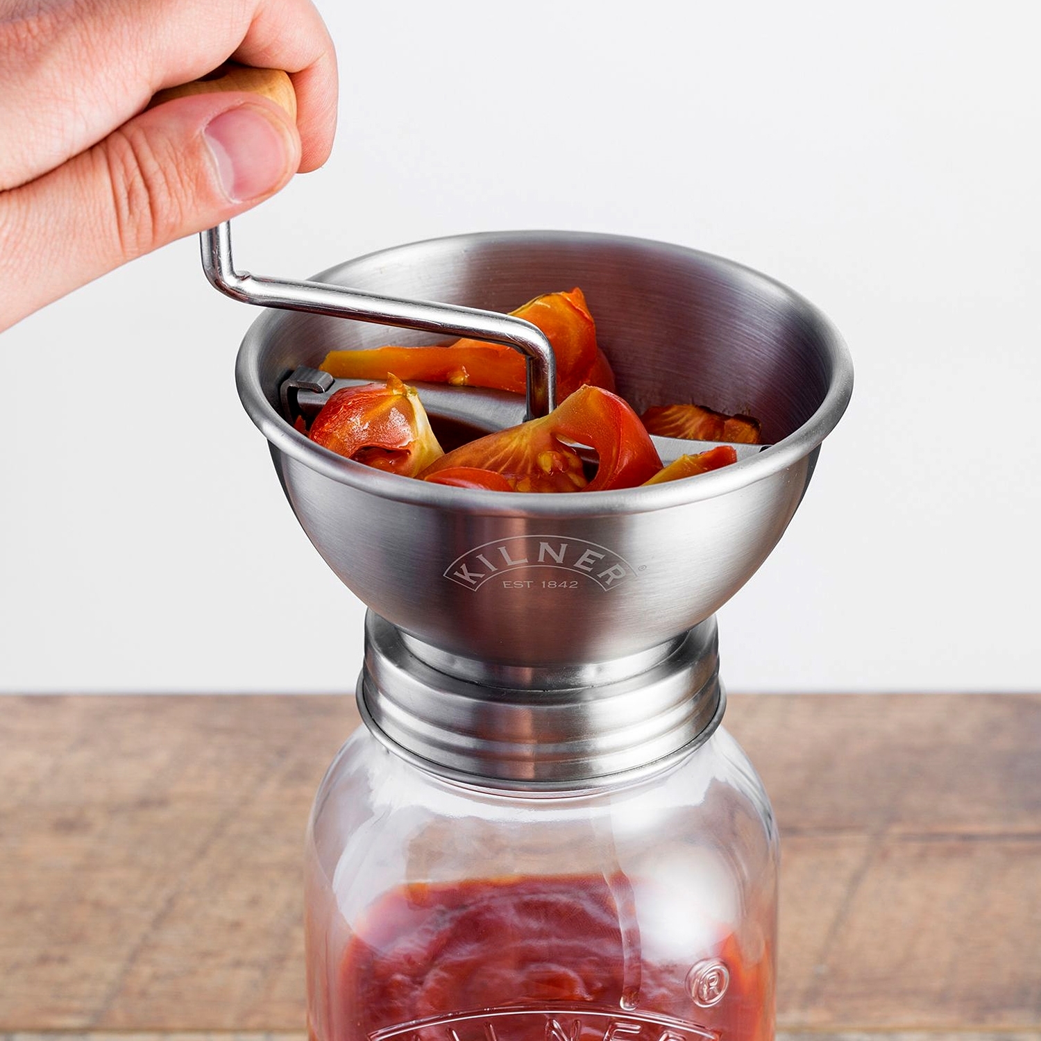 Kilner - Saucenpresse mit Vorratsglas und Deckel - 1 Liter