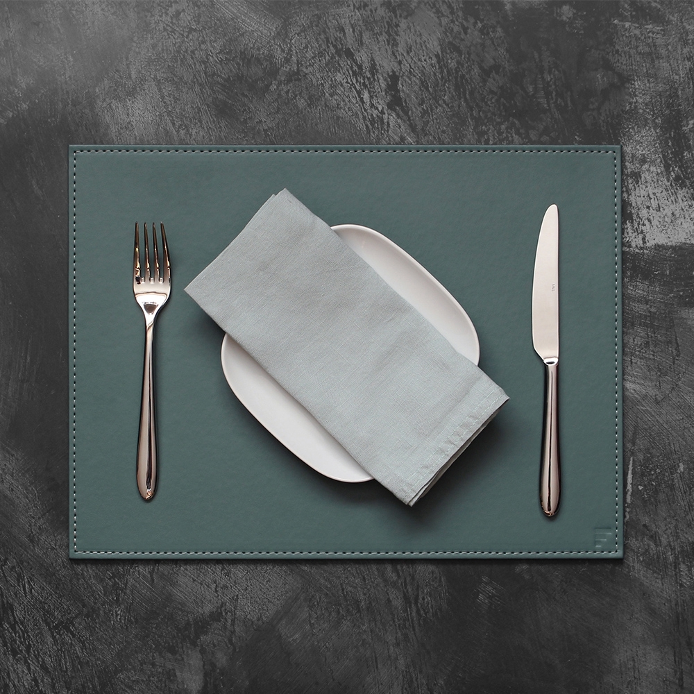 Freeform - Placemat - Petrol / Anthracite - 40 x 30 cm