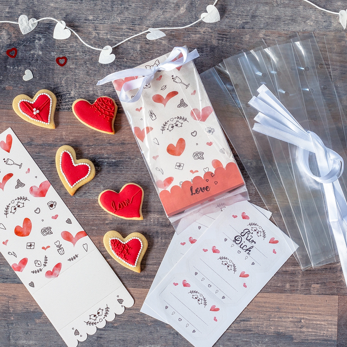 Städter - Geschenktüte  - 9 x 25 cm - Set 24-teilig - verschiedene Muster