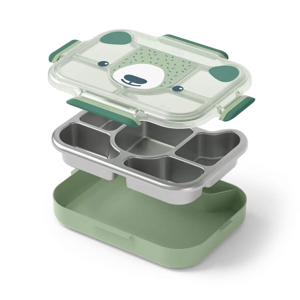 monbento - children's lunch box MB Wonder, Green Bear