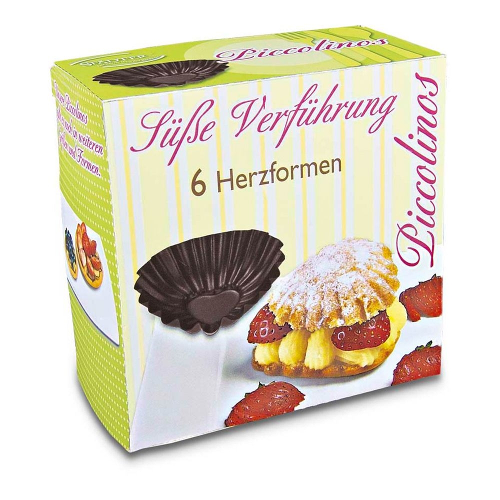 Städter - Mini Backform Herz - 6 Stück - verschiedene Größen
