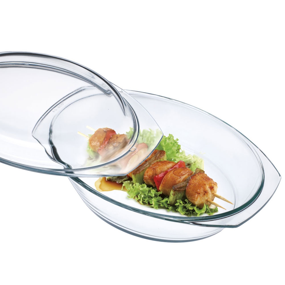 Riess/SIMAX - FASHION GLAS - Oval bowl with lid 2.4 liters