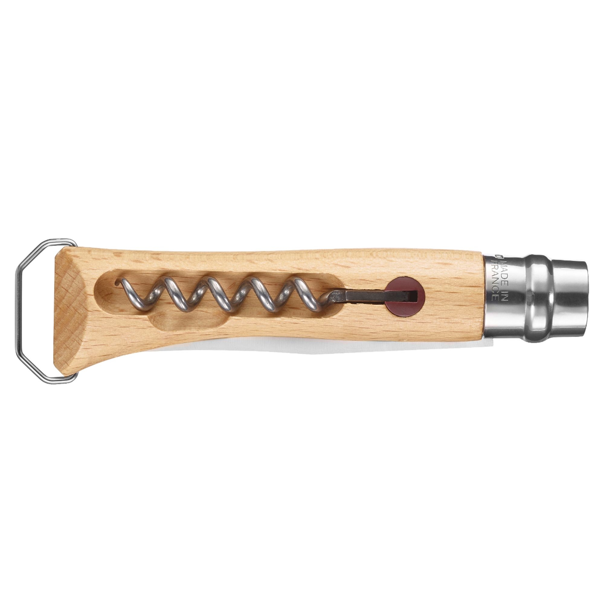 Opinel - Pocket knife with corkscrew No 10 - 23 cm - beech wood