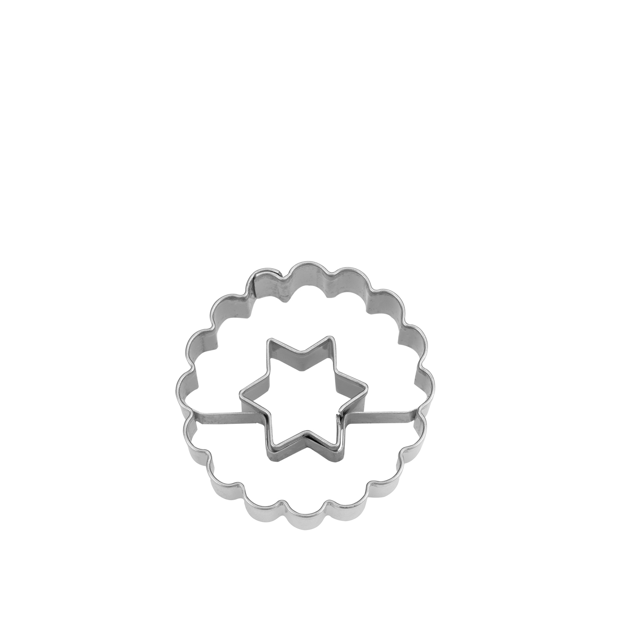Städter - Linzer cookie cutter star in corrugated stainless steel ø 4 cm / H 1.5 cm