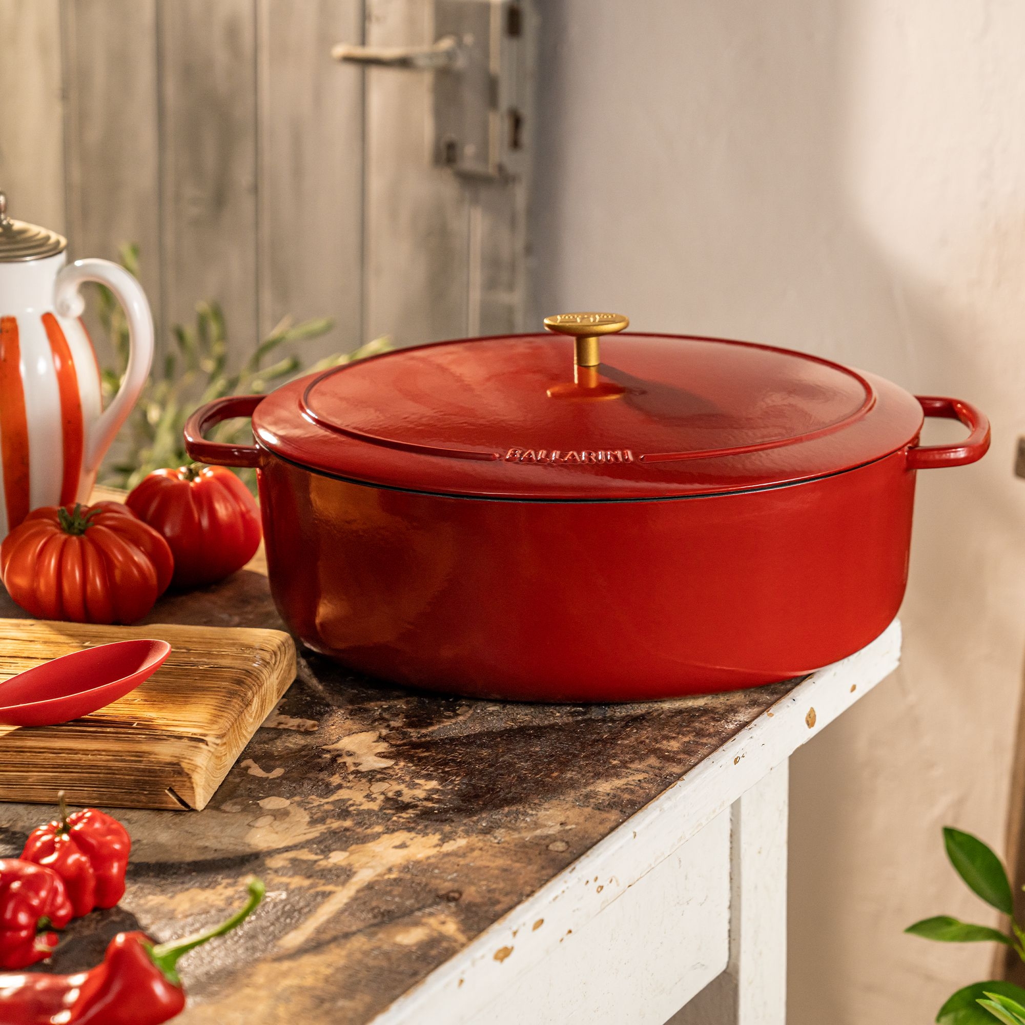 BALLARINI - Cocotte | Bellamonte | 37 cm | oval | Rot