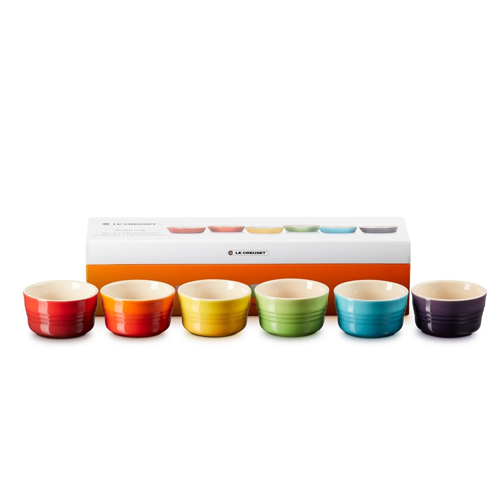 Le Creuset - 6er-Set Mini Förmchen Regenbogen Le Creuset - 6er-Set Mini Förmchen Regenbogen