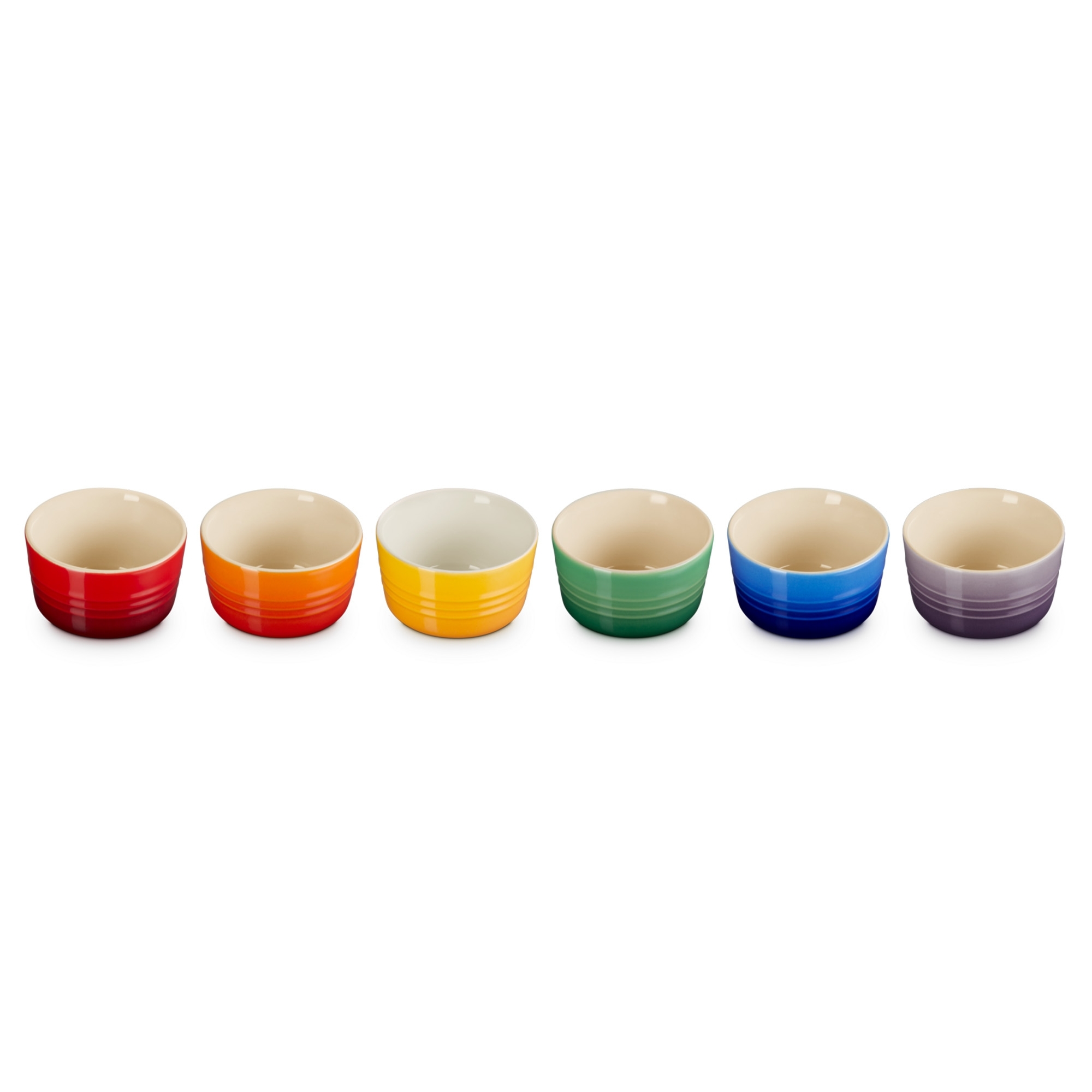 Le Creuset - 6er-Set Mini Förmchen Regenbogen Le Creuset - 6er-Set Mini Förmchen Regenbogen