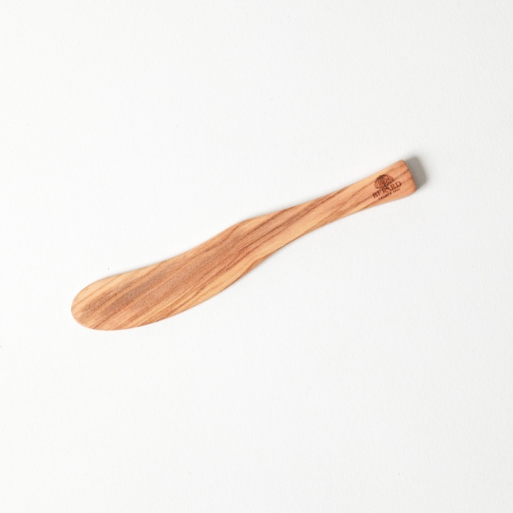 Berrd spatula curved, olive wood, 15.5cm Berrd spatula curved, olive wood, 15.5cm