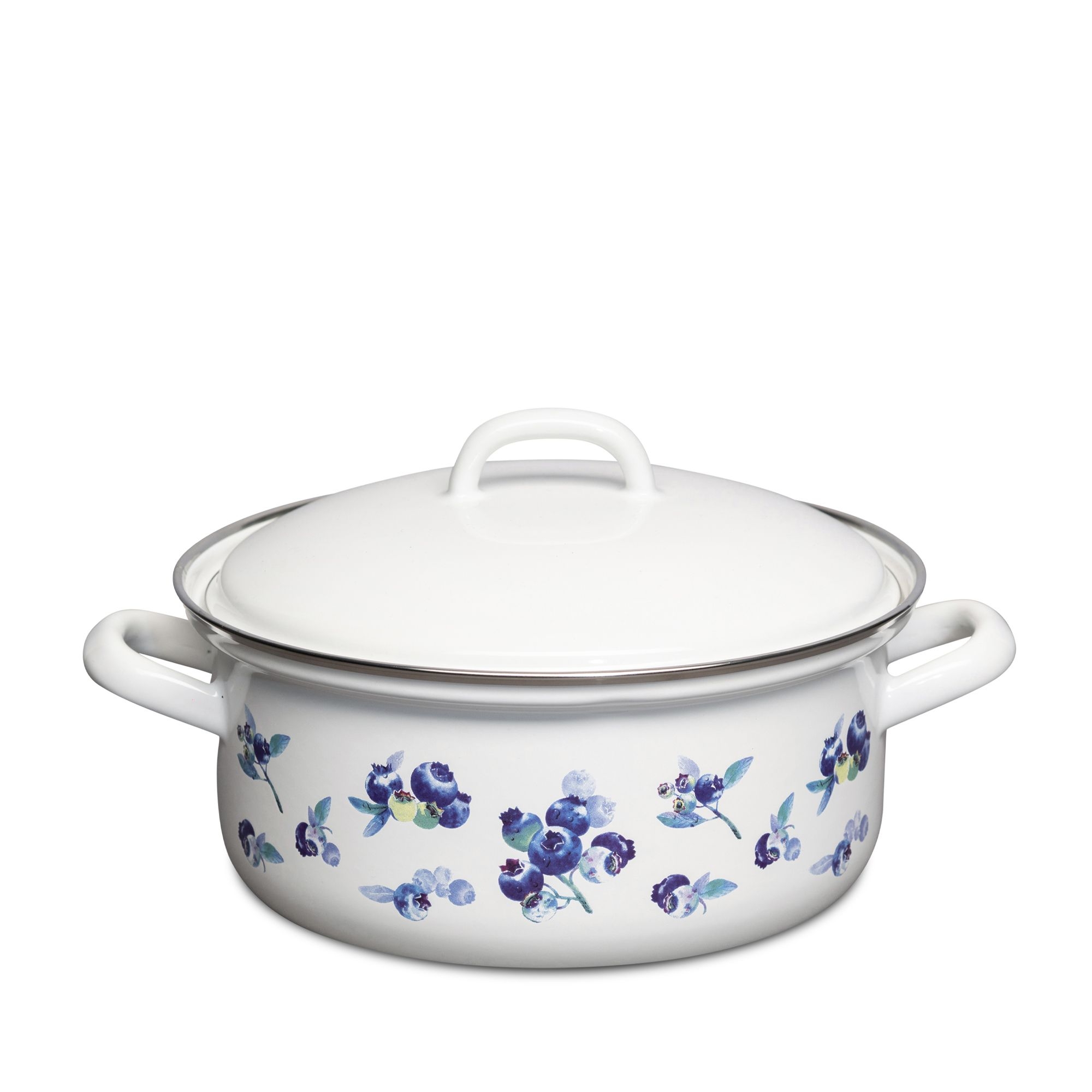 Riess COUNTRY casserole blueberry decor 16 cm with lid