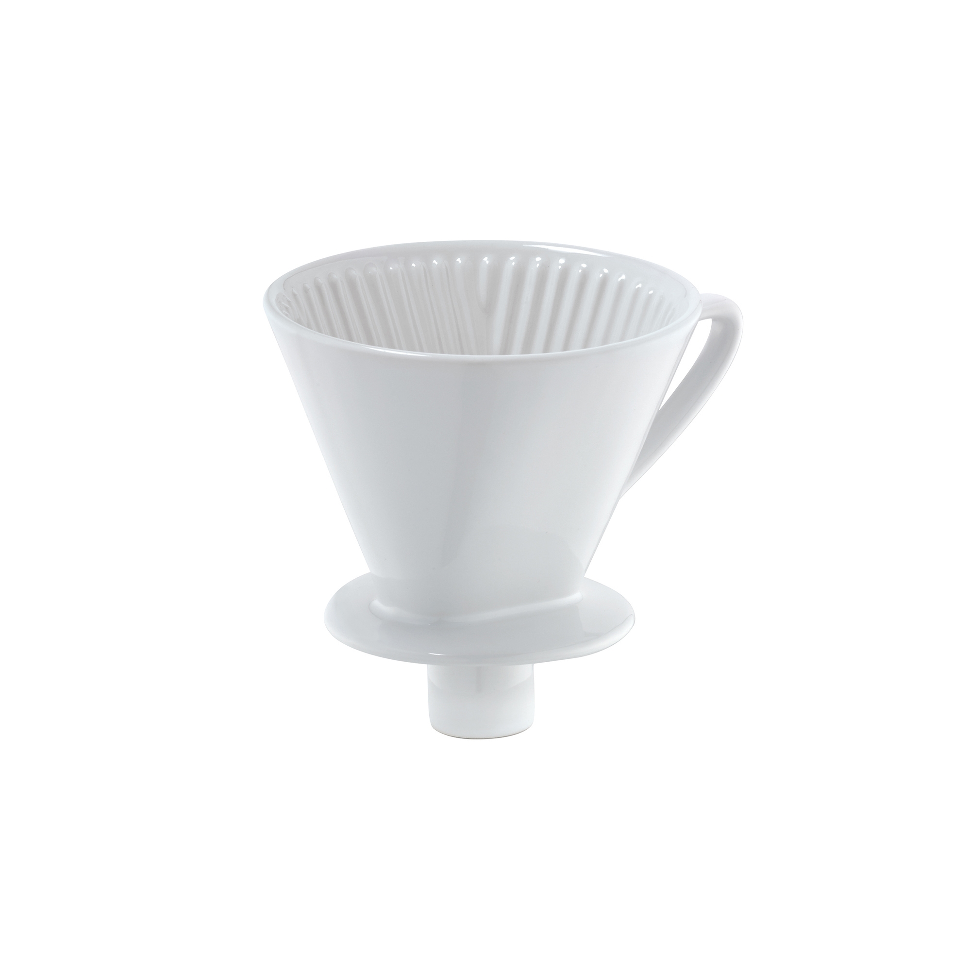 cilio - Kaffeefilter mit Stutzen - Größe 4 - weiß