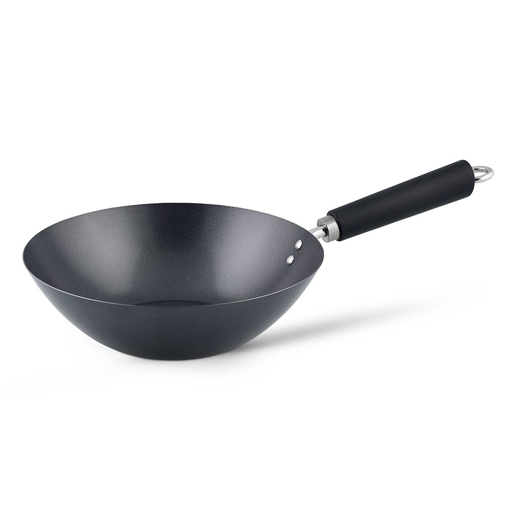 KEN HOM - Non Stick Carbon Steel Wok in 4 Sizes