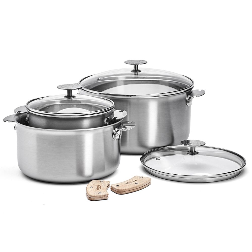 de Buyer - Edelstahl Kochtopfset 7er-Set - ALCHIMY LOQY de Buyer - Edelstahl Kochtopfset 7er-Set - ALCHIMY LOQY