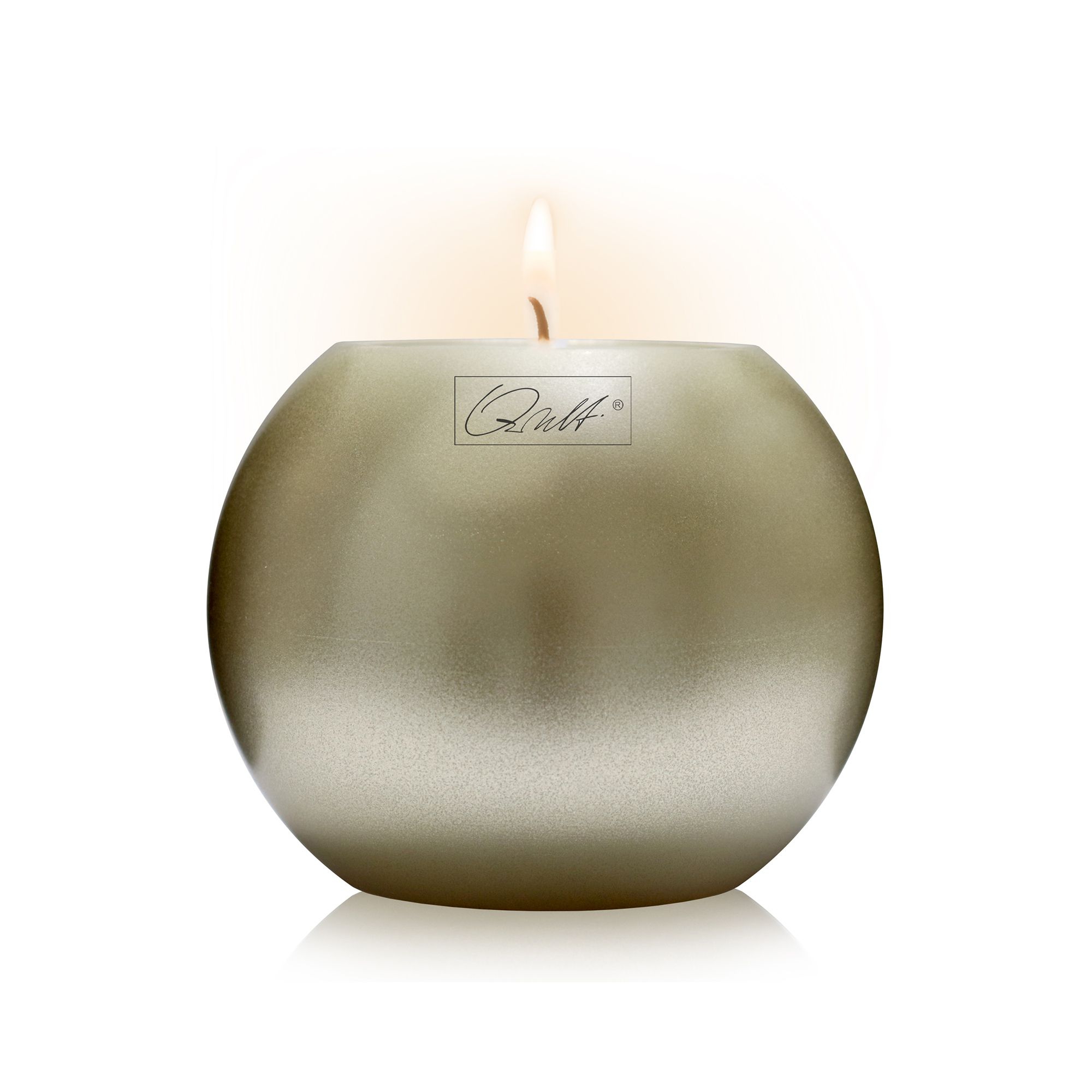 Qult Farluce Moon Metallic - Tealight Candle Holder Ø 8 cm - Creme Gold