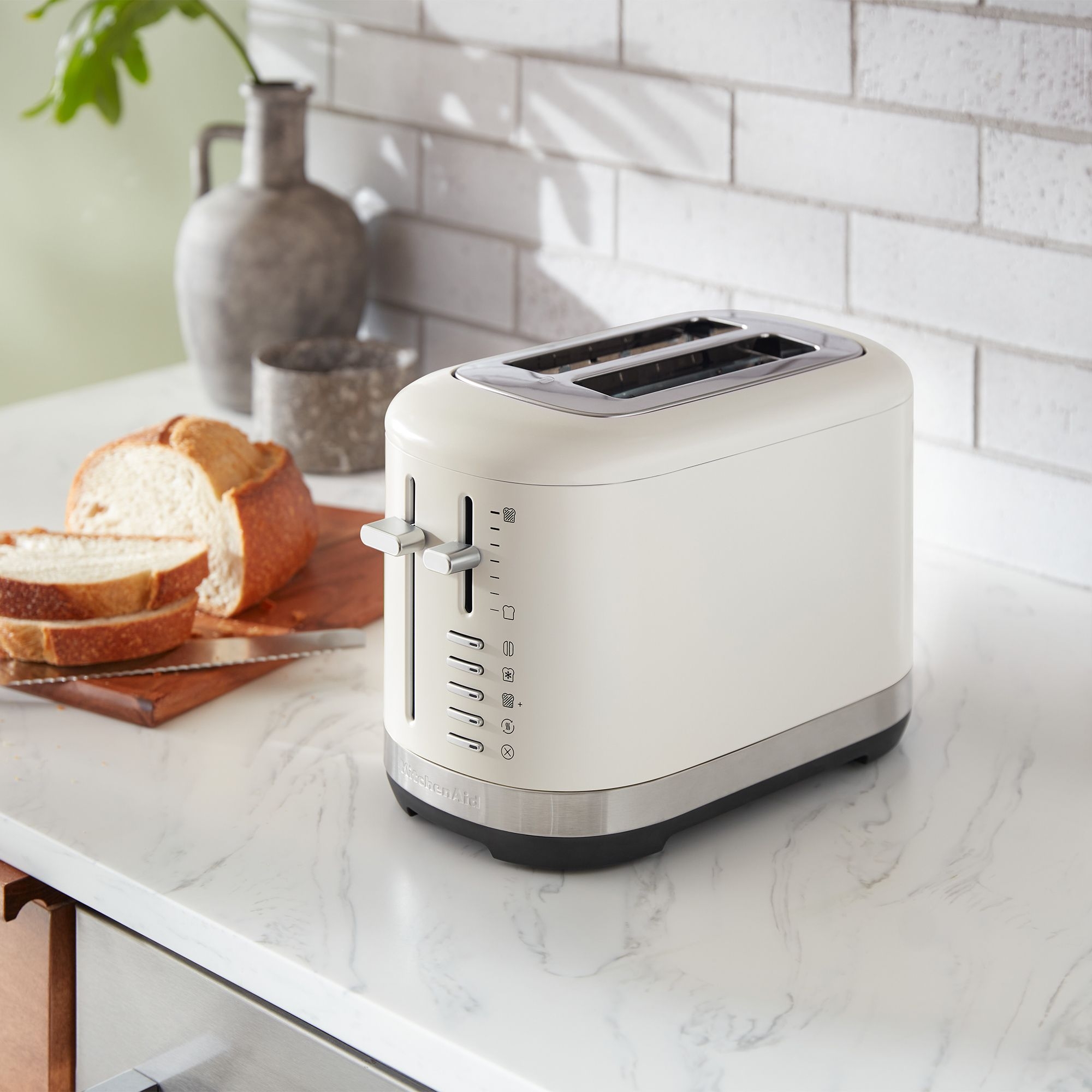 KitchenAid - Toaster with manual operation for 2 slices - porcelain white