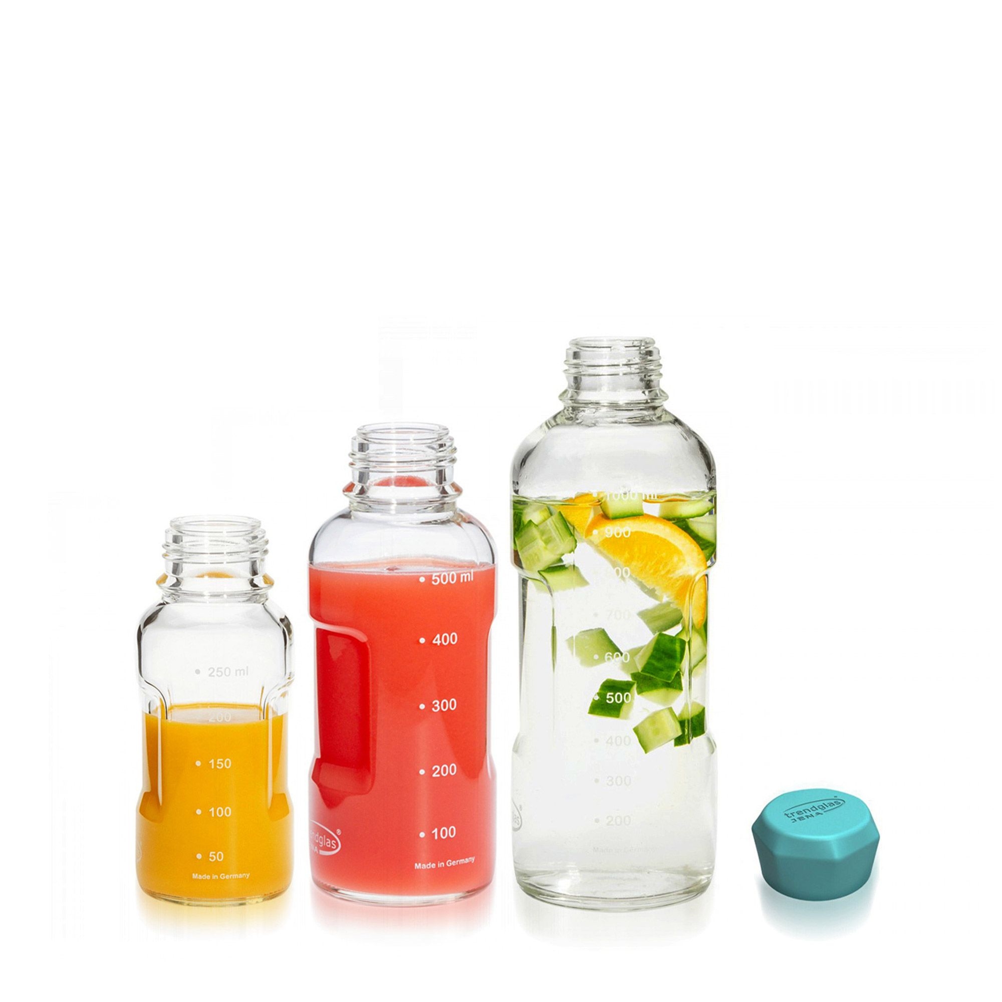 Trendglas Jena - Screw cap - 250/500/1000 ml - blue - 2 pcs Trendglas Jena - Screw cap - 250/500/1000 ml - blue - 2 pcs