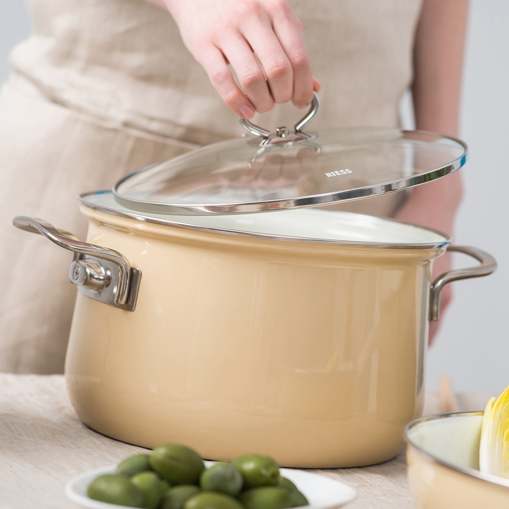 Riess NOUVELLE - Cappuccino - Casserole with glass lid