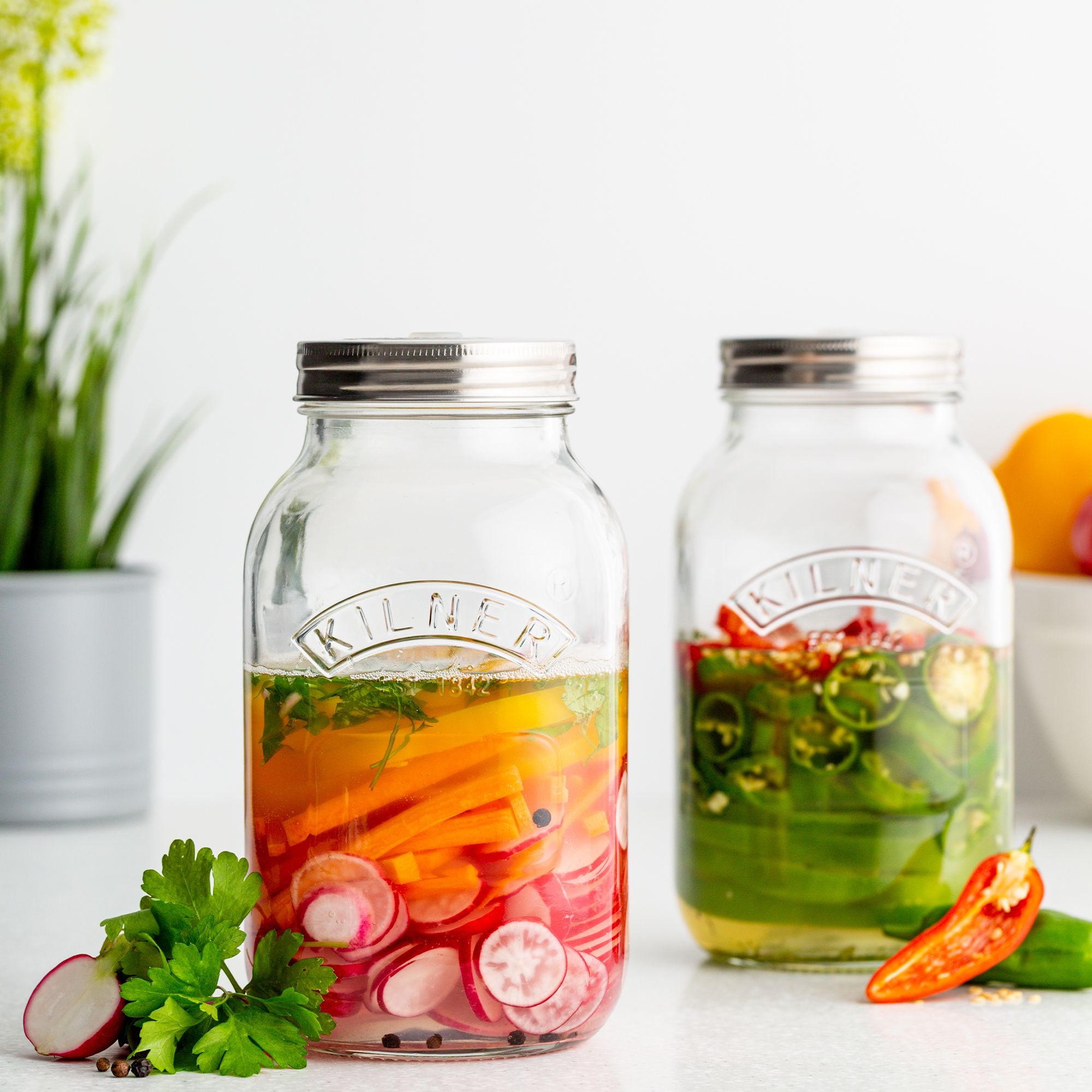 Kilner - Fermentation Jars - 1 Liter - Lid with Silicone Valve