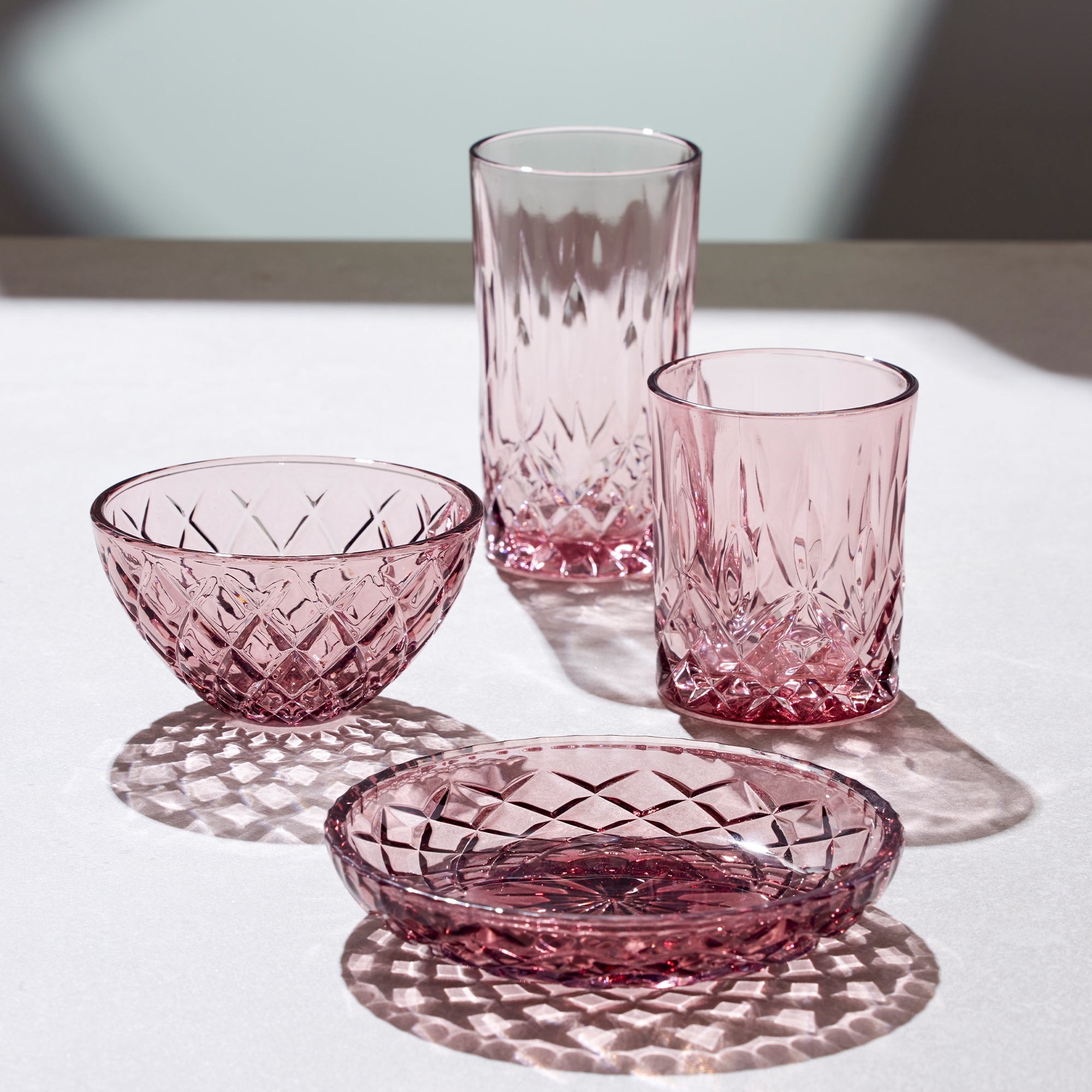 Lyngby Glas -Sorrento - Whiskyglas - 4 Stck. - Pink