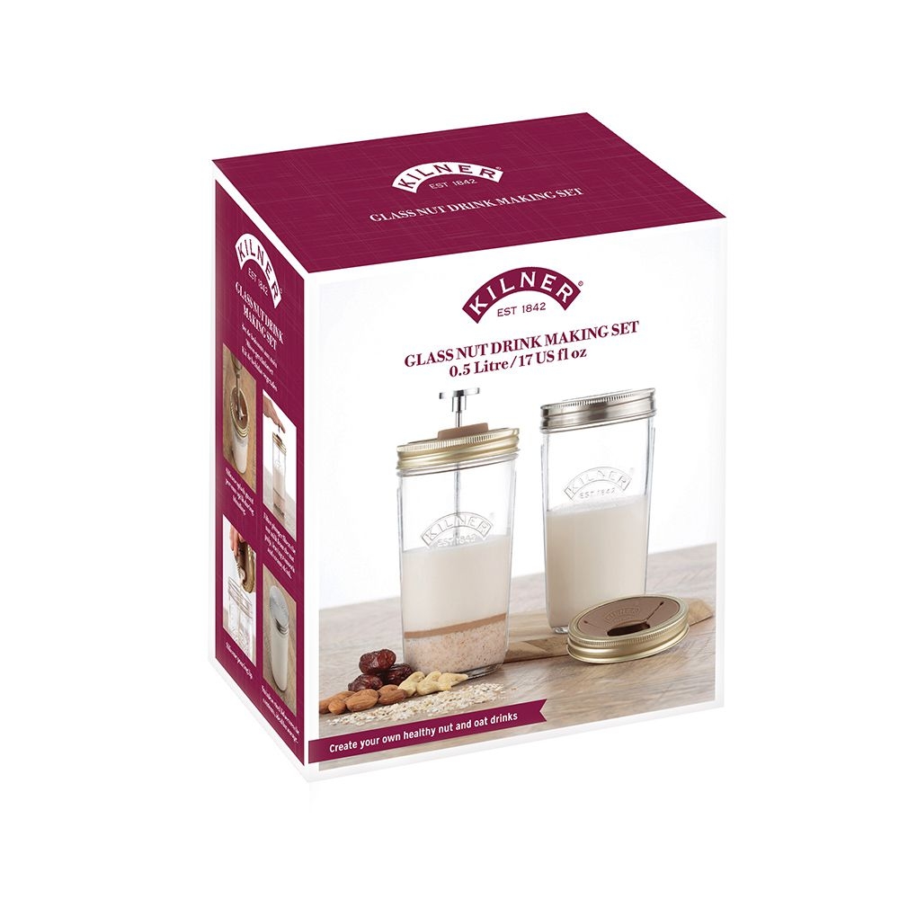 Kilner - Nut Beverage Set - 2 x 500 ml Kilner - Nut Beverage Set - 2 x 500 ml