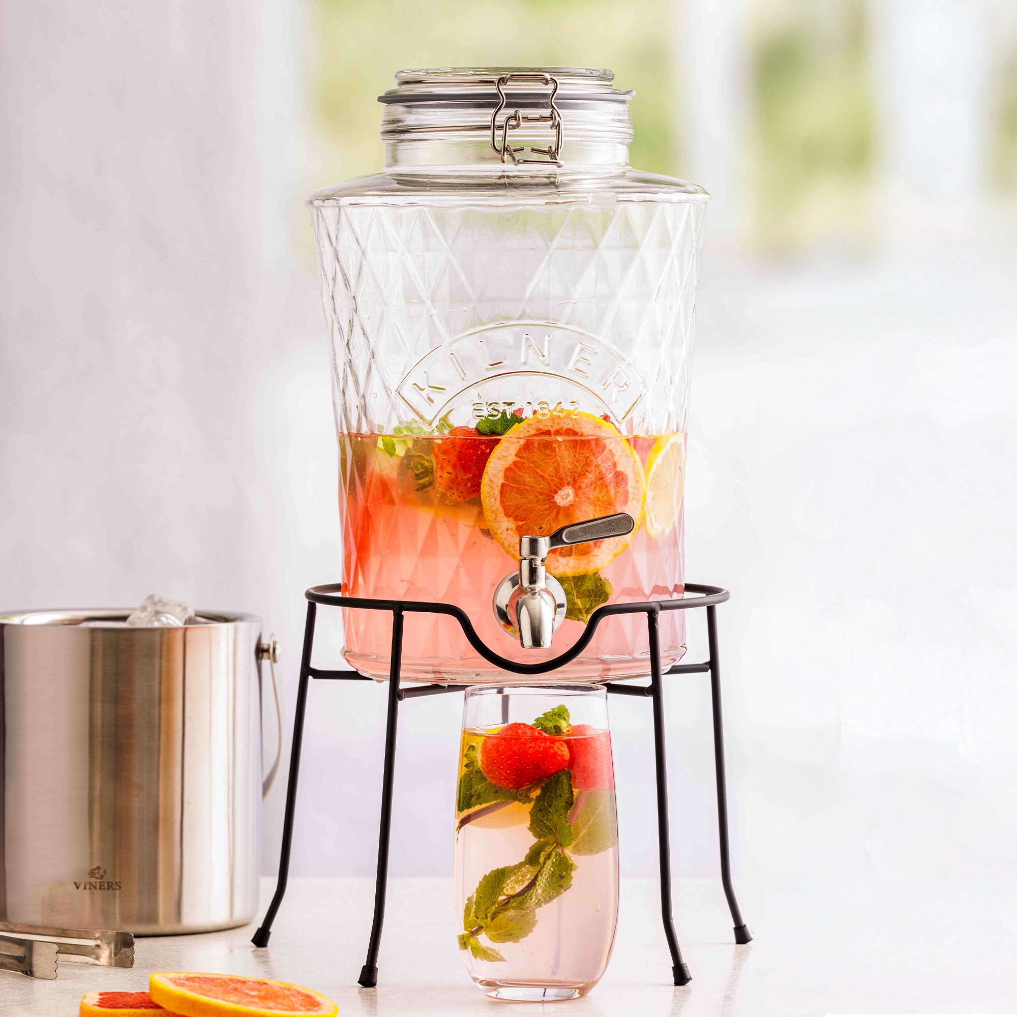 Kilner - Diamond Beverage Dispenser - Preserving Jar - 5 L
