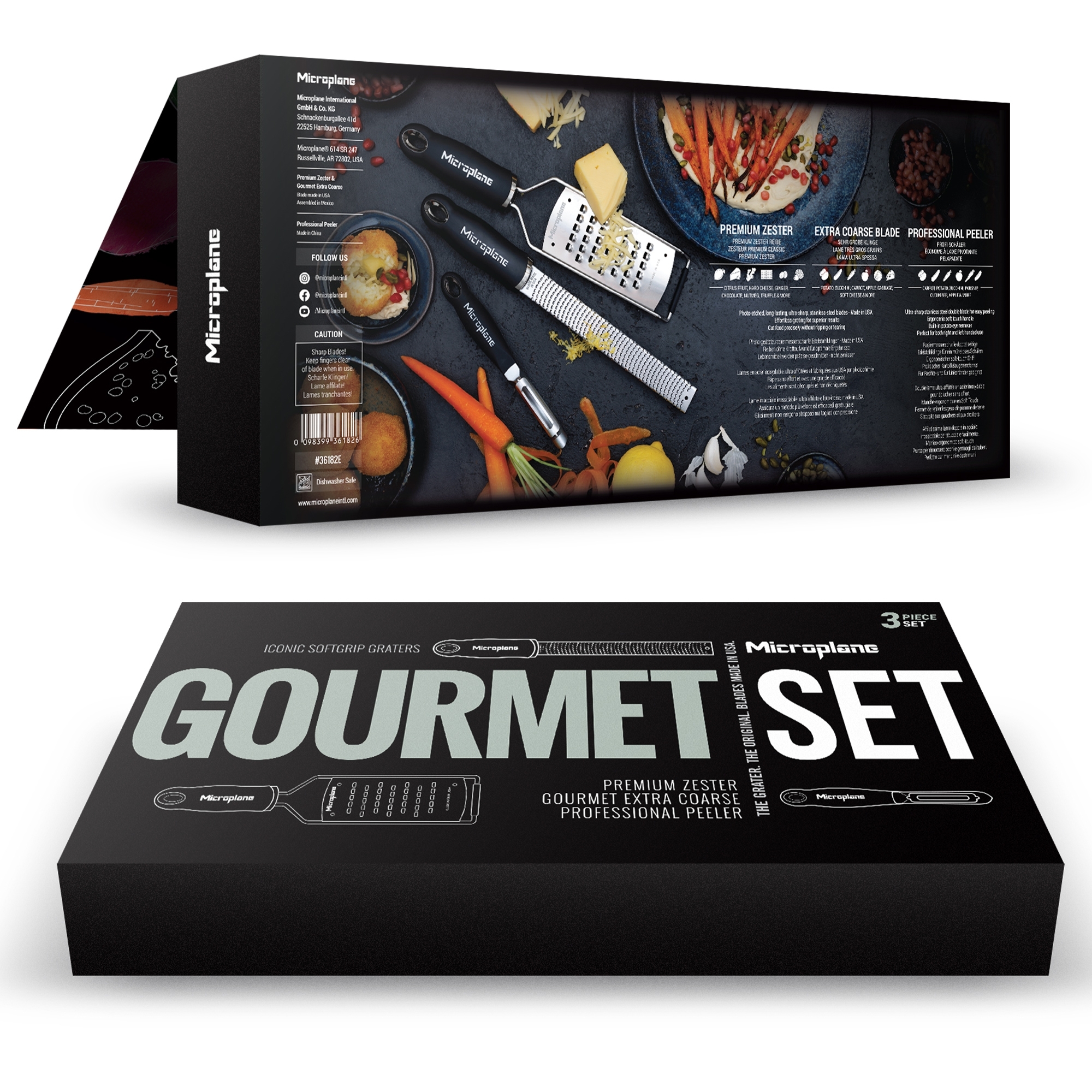 Microplane - Gourmet Reiben-Set mit Schäler Microplane - Gourmet Reiben-Set mit Schäler