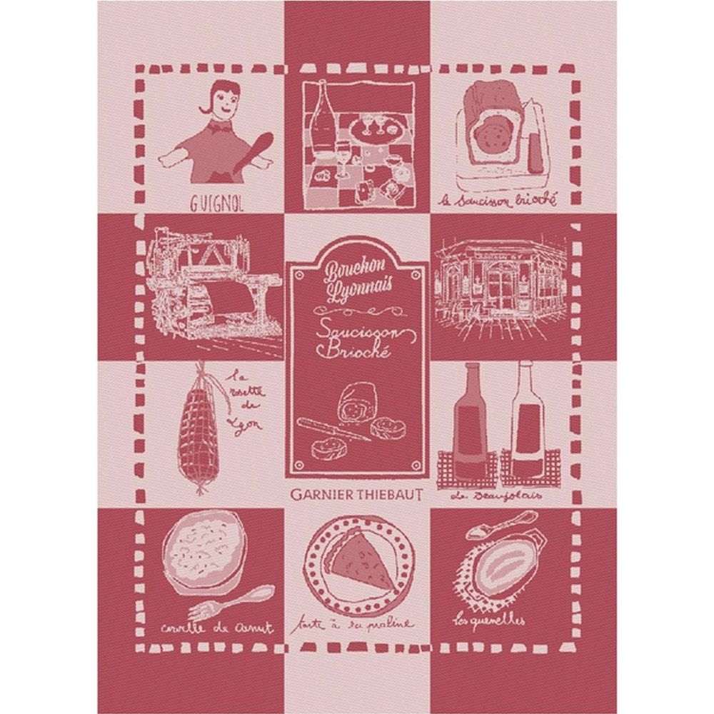 Garnier-Thiebaut Geschirrtuch - Bouchon Lyonnais Rouge Garnier-Thiebaut Geschirrtuch - Bouchon Lyonnais Rouge