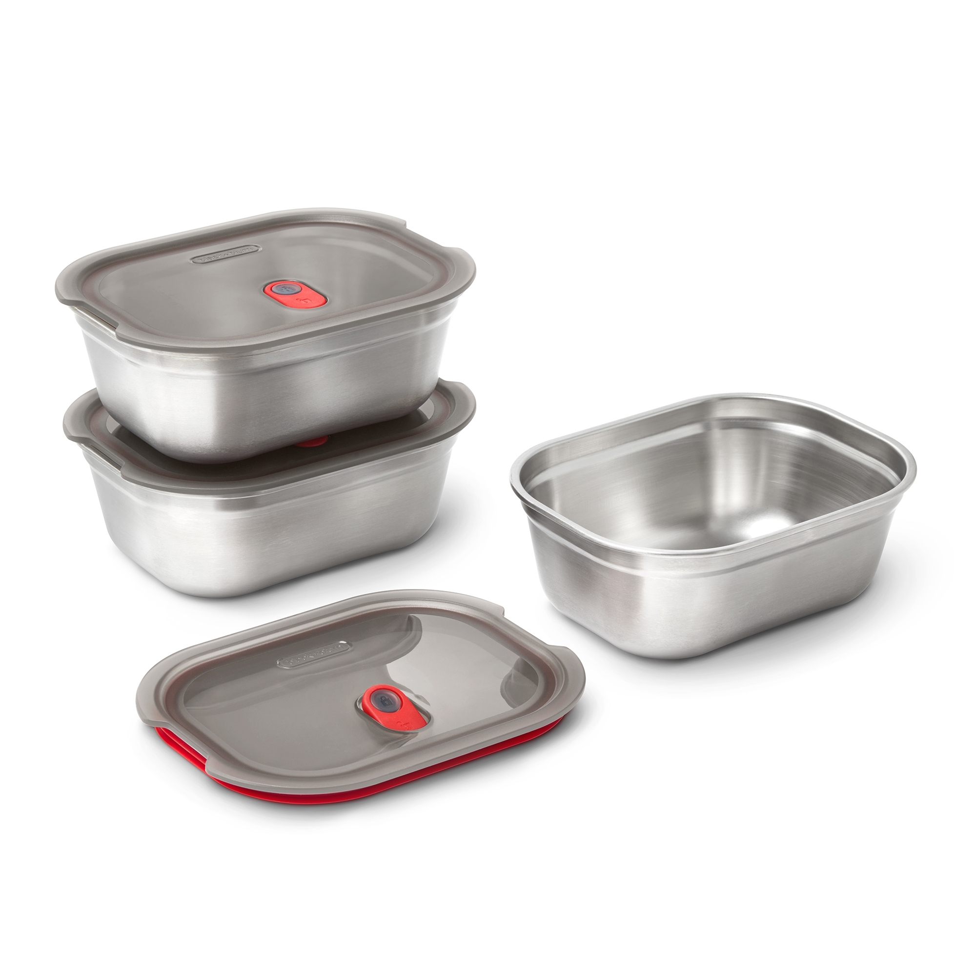 black+blum - Multifunctional Box Mixed Set of 3 Medium - grey/red