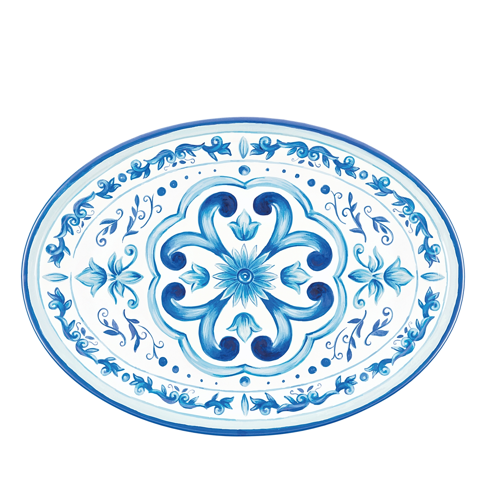 Guzzini - Serving plate "Blues" large, oval 50 cm Guzzini - Serving plate "Blues" large, oval 50 cm